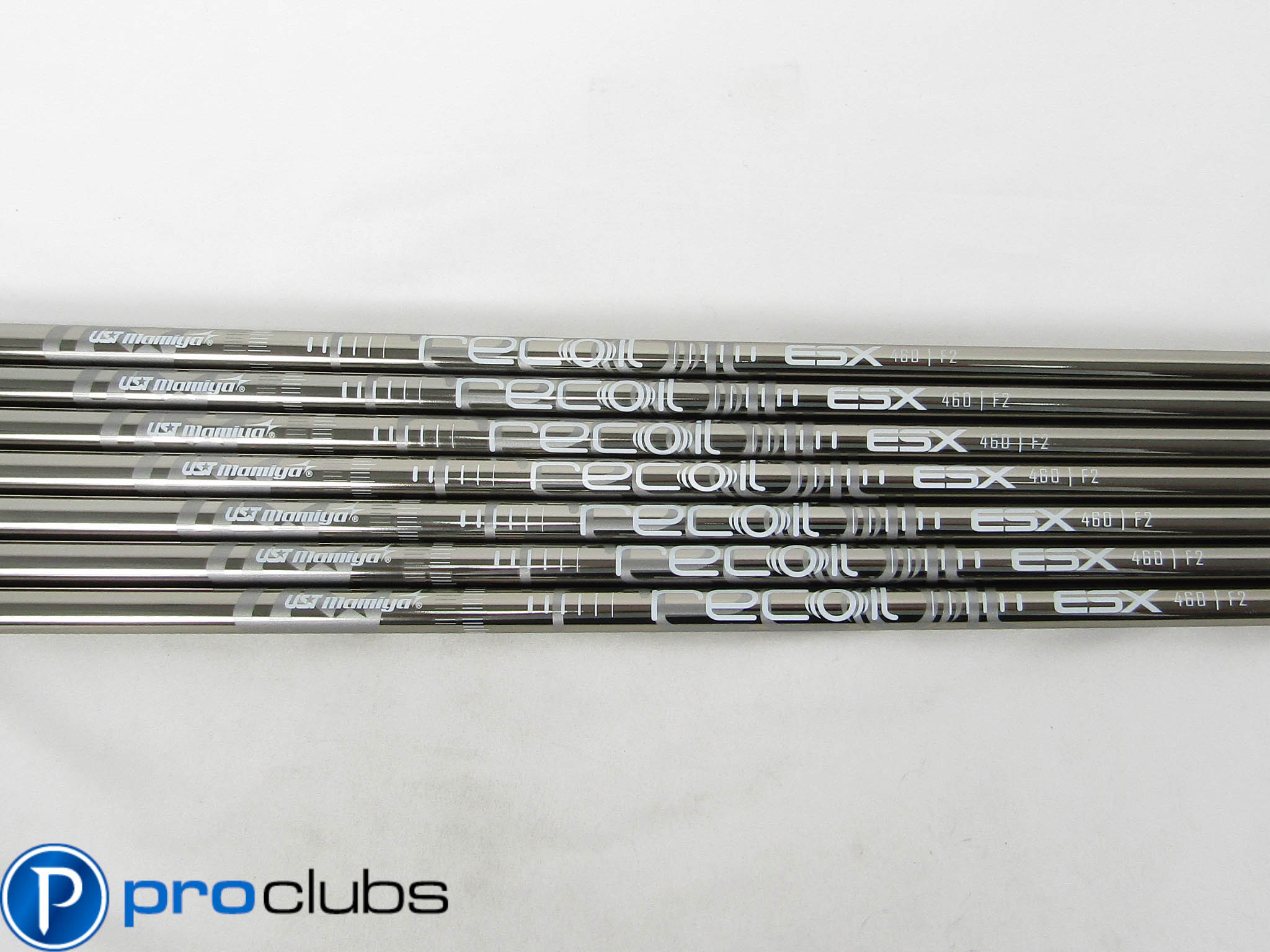 NEW UST MAMIYA RECOIL ESX 460 F2 SENIOR FLEX GRAPHITE IRON SHAFTS 4-PW .355