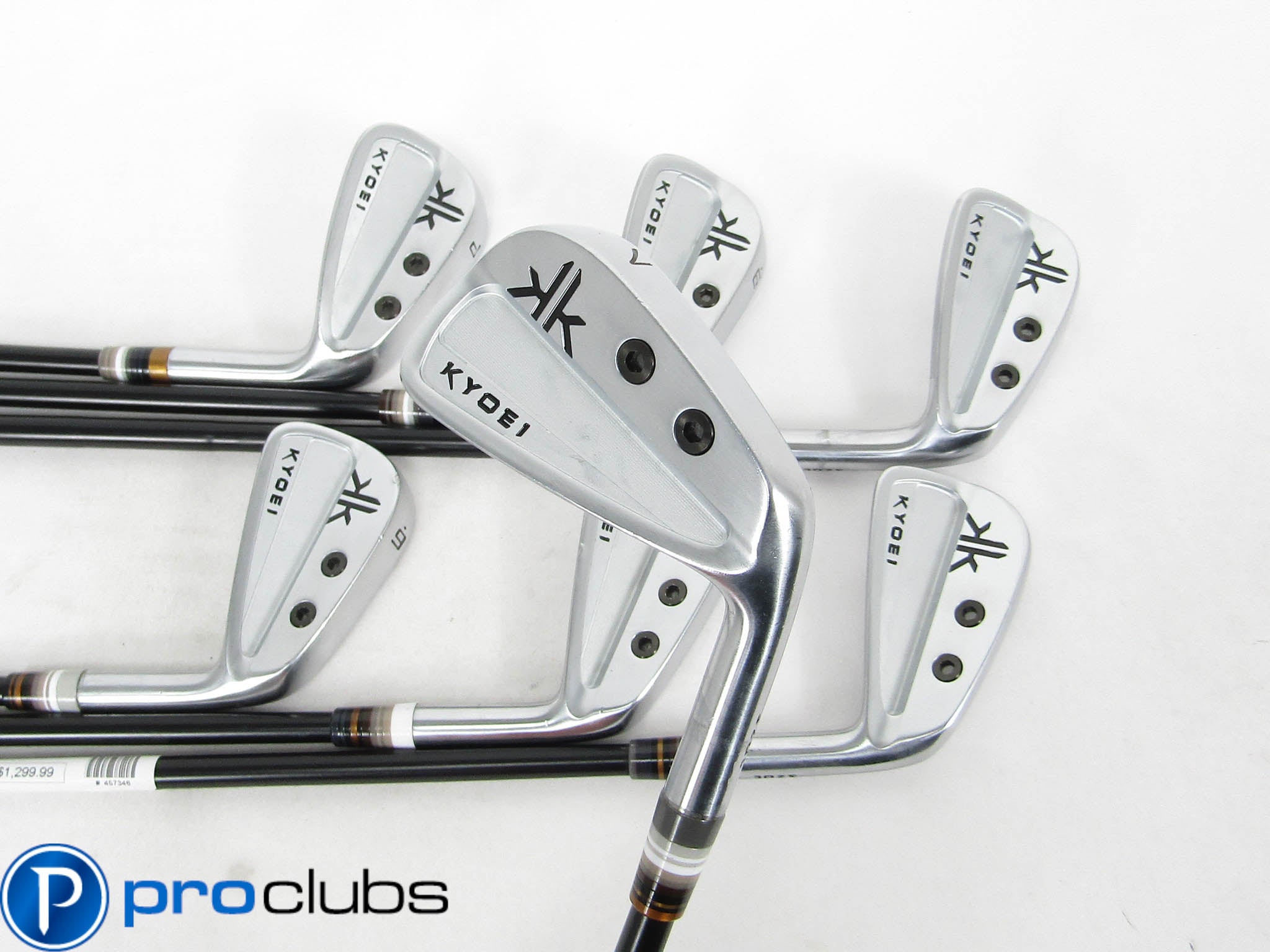 KYOEI DUAL WEIGHT IRONS 4-PW STEEL DYNAMIC GOLD TOUR ISSUE BLACK S400 STIFF FLEX