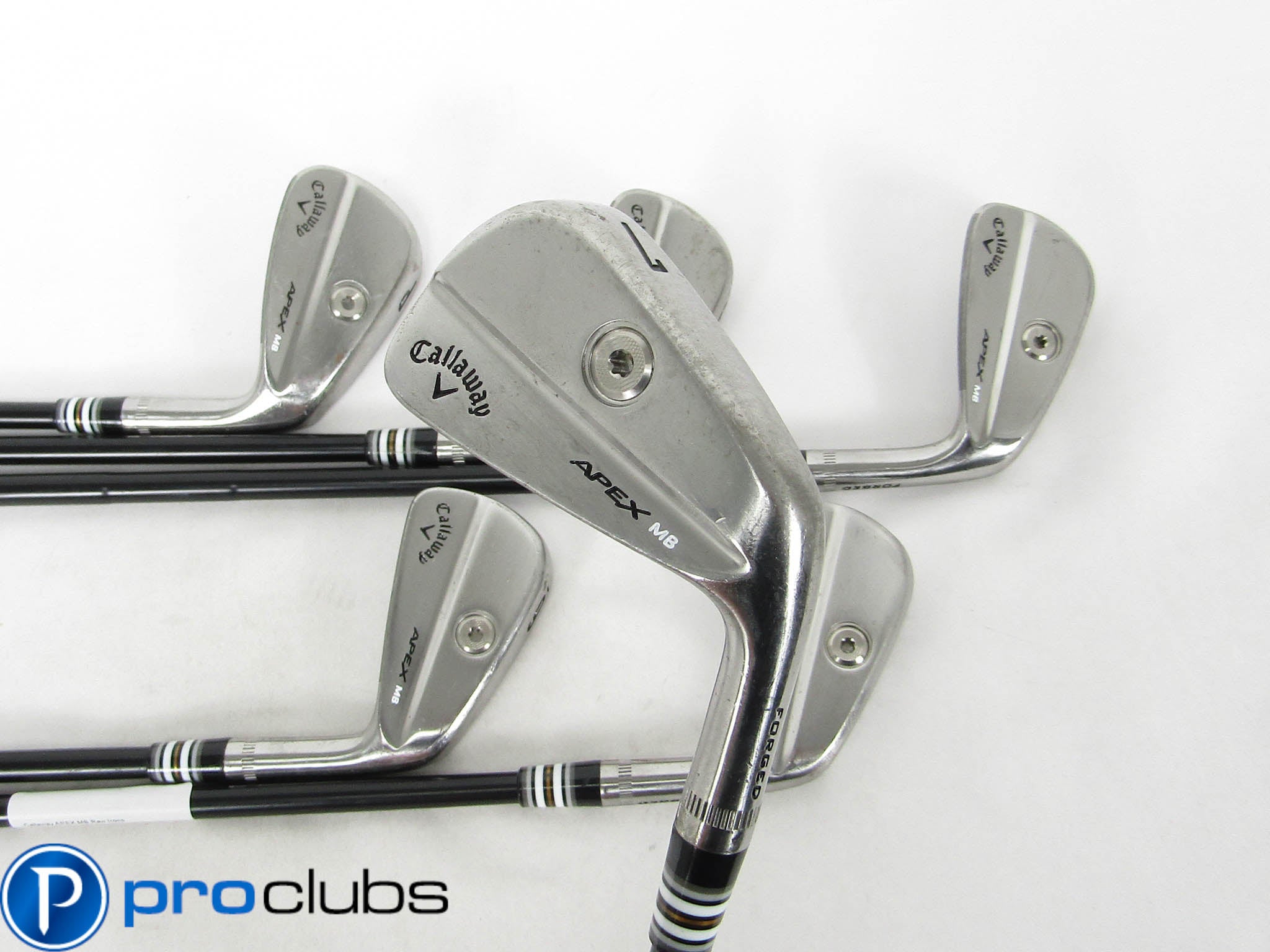 RARE! CALLAWAY APEX MB RAW FORGED IRONS 5-PW DYNAMIC GOLD TOUR ISSUE BLACK S400