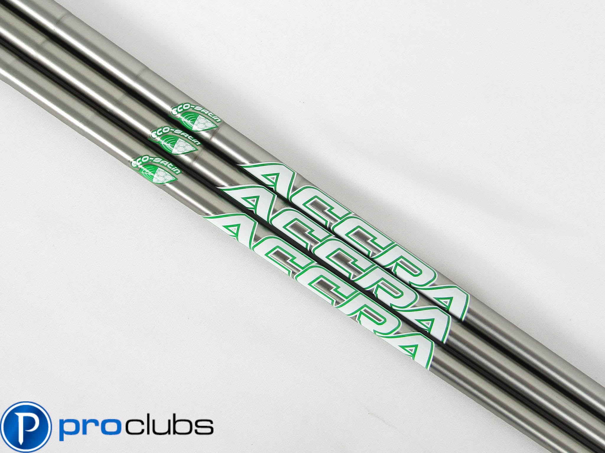 (3) NEW ACCRA i-SERIES ECO SATIN 105 REGULAR FLEX STEEL WEDGE SHAFTS .355 436957