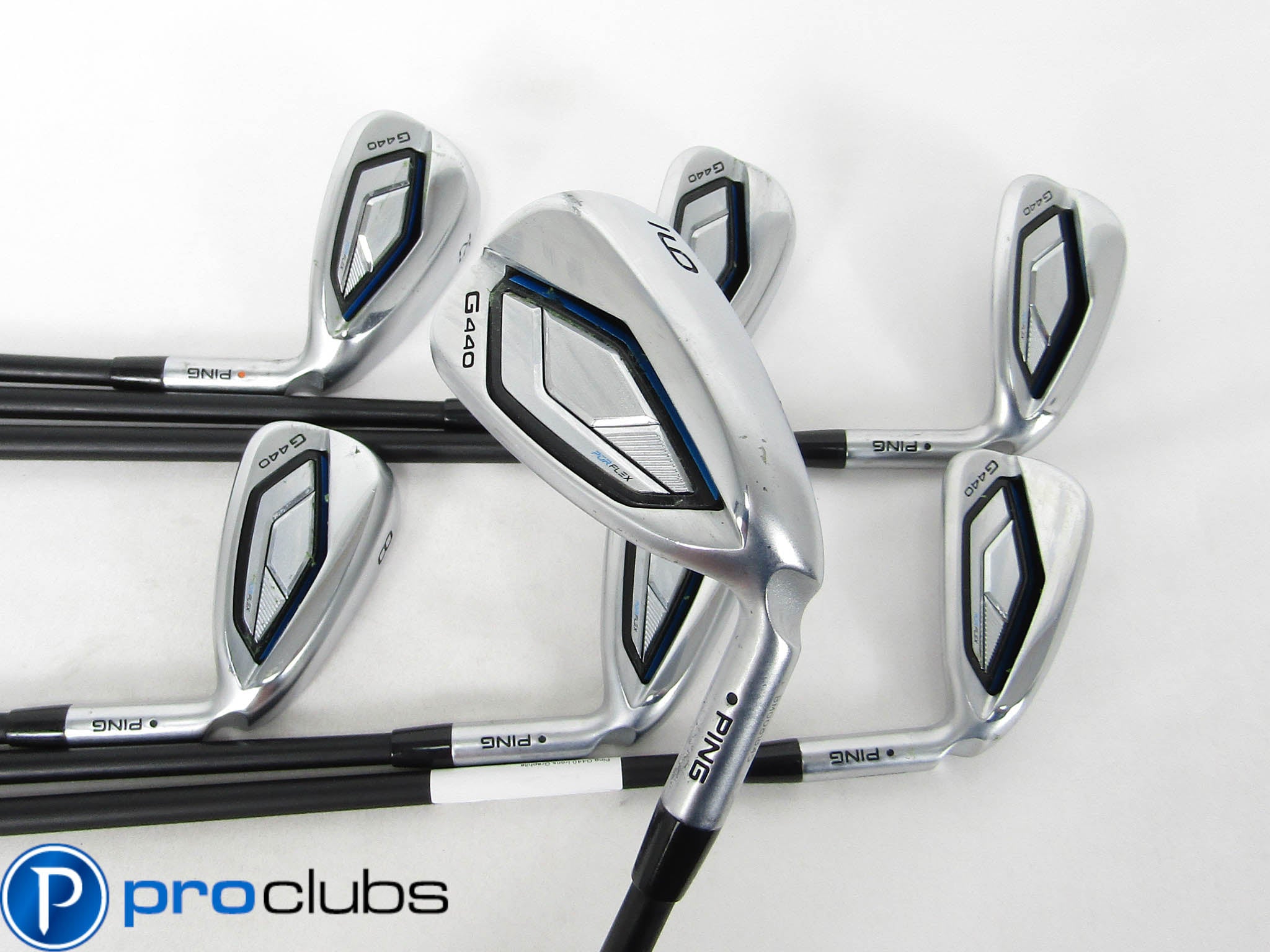 PING G440 BLACK DOT IRONS 6-PW,UW,52* GRAPHITE REGULAR FLEX (+1/2")