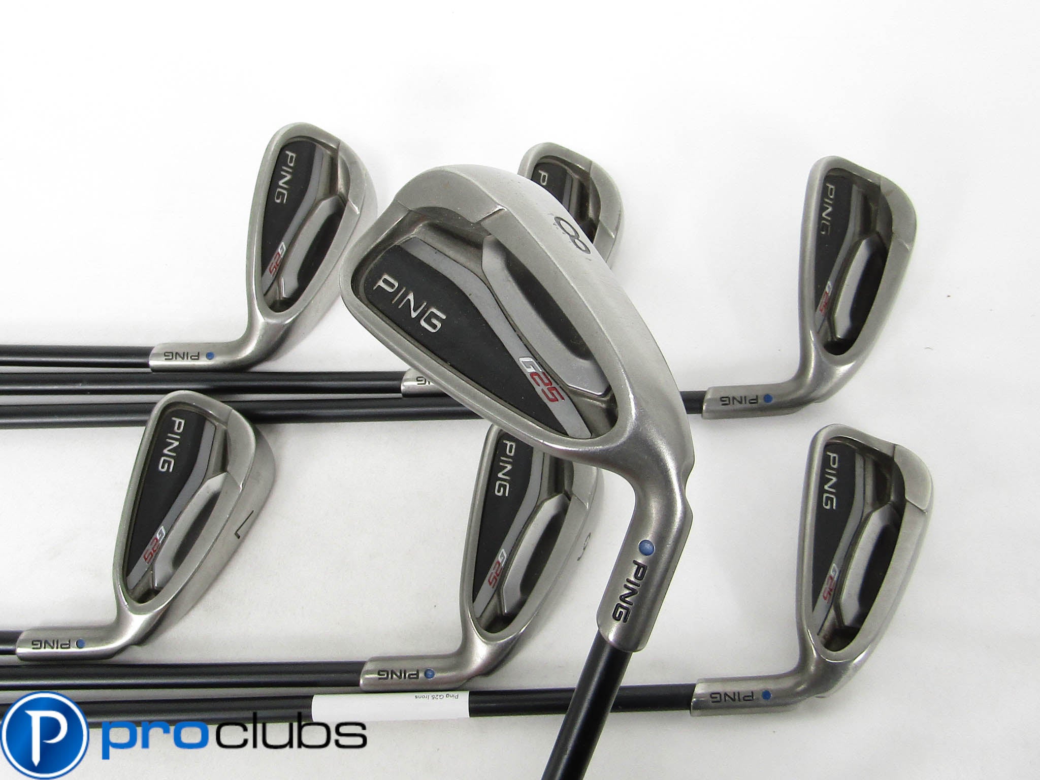 PING G25 BLUE DOT IRONS 5-PW,SW GRAPHITE SENIOR FLEX #457370