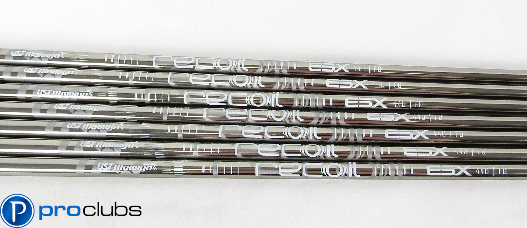 NEW UST MAMIYA RECOIL ESX 440 F0 LADIES FLEX GRAPHITE IRON SHAFTS (4-PW) .355