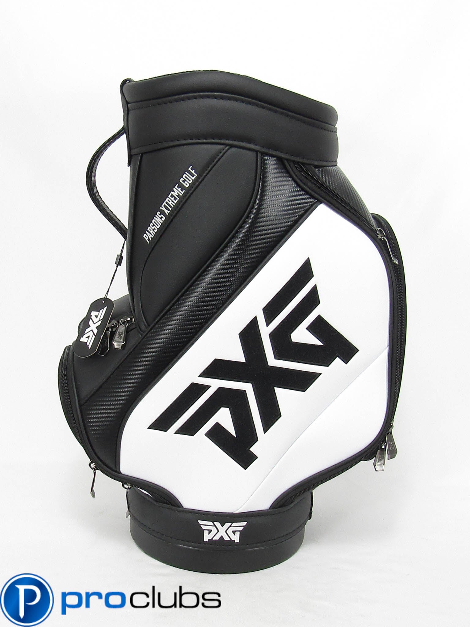 NEW PXG BLACK / WHITE DEN CADDY BAG #451644