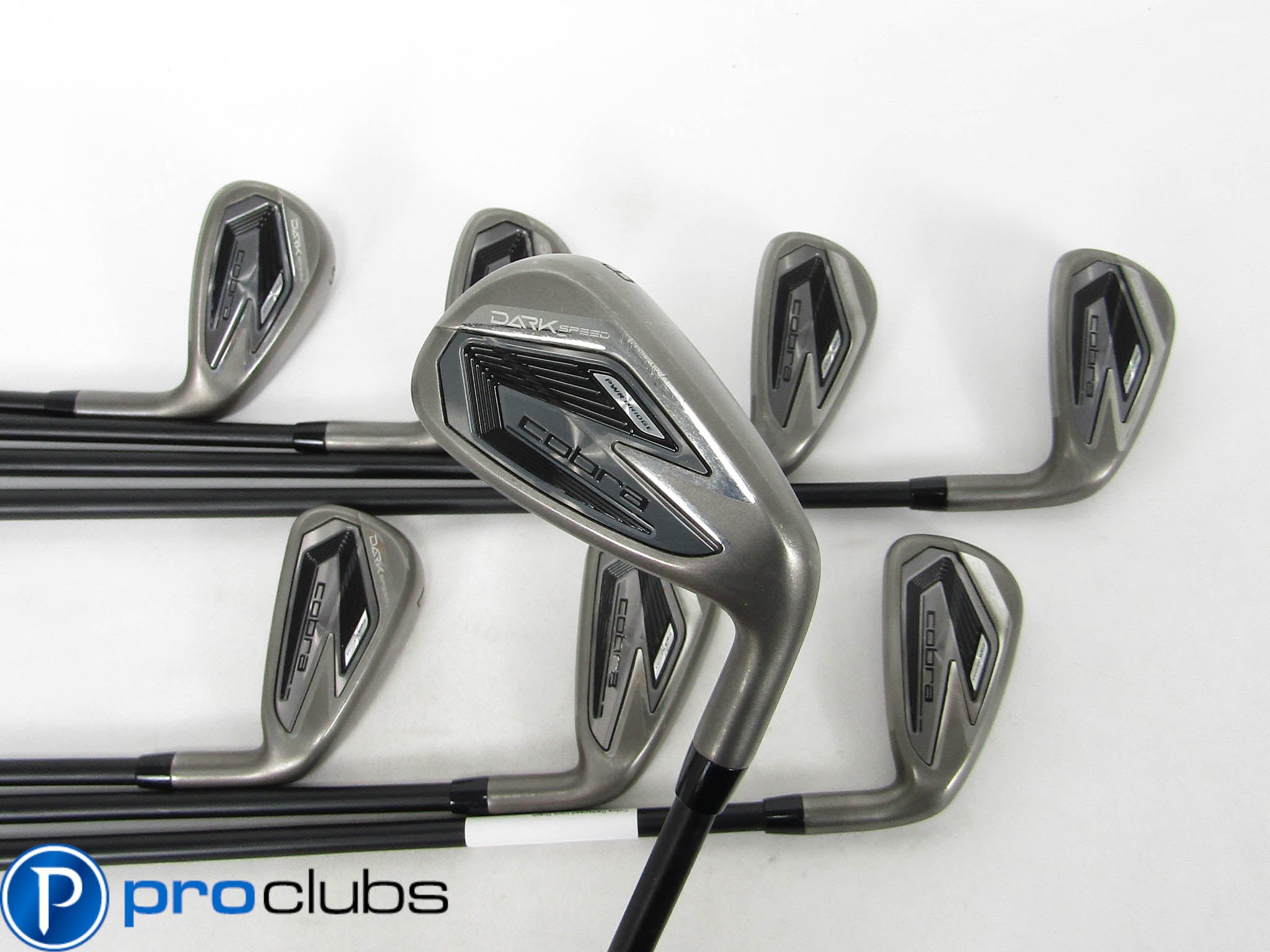 COBRA DARK SPEED IRONS 5-PW,GW,SW GRAPHITE KBS PGI 65 SENIOR FLEX #457240