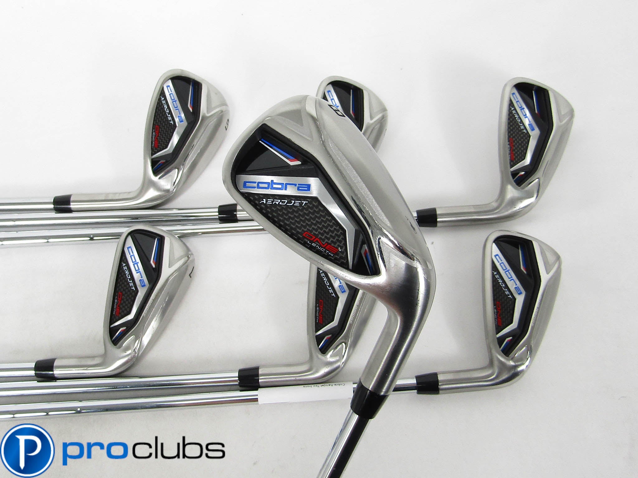 MINT! COBRA AEROJET ONE LENGTH IRONS 5-PW,GW STEEL KBS REGULAR FLEX #454469