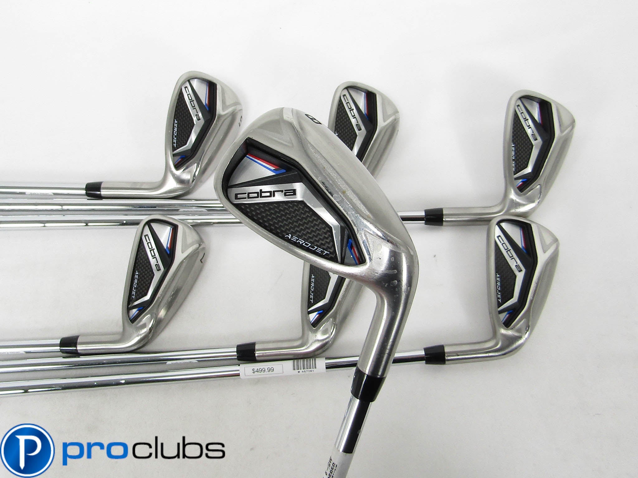 COBRA AEROJET IRONS 5-PW,GW STEEL KBS TOUR LITE REGULAR FLEX #457261