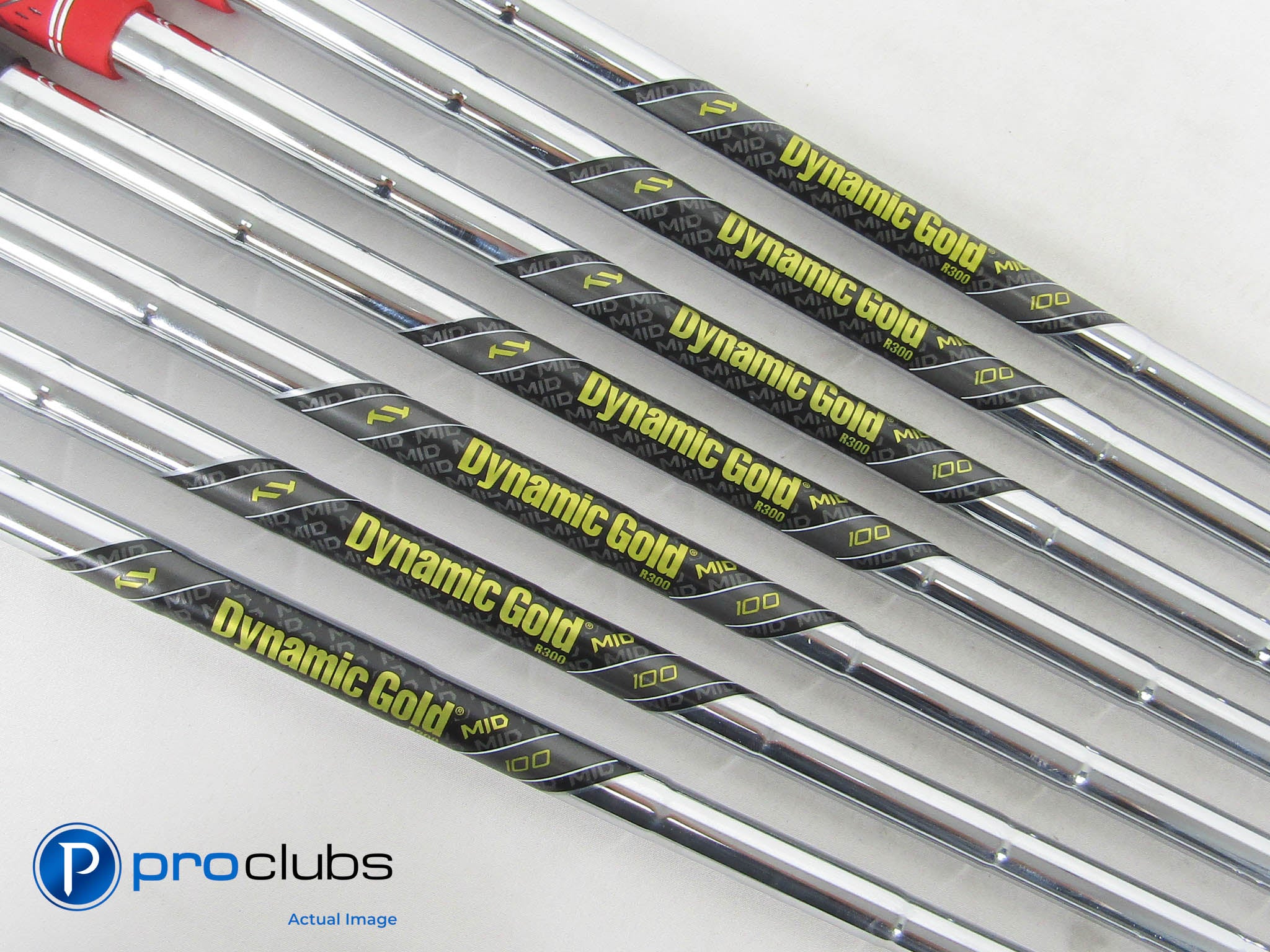 7pc Dynamic Gold MID 100 R300 Regular Flex Iron Shaft Set .355" Tip #454891