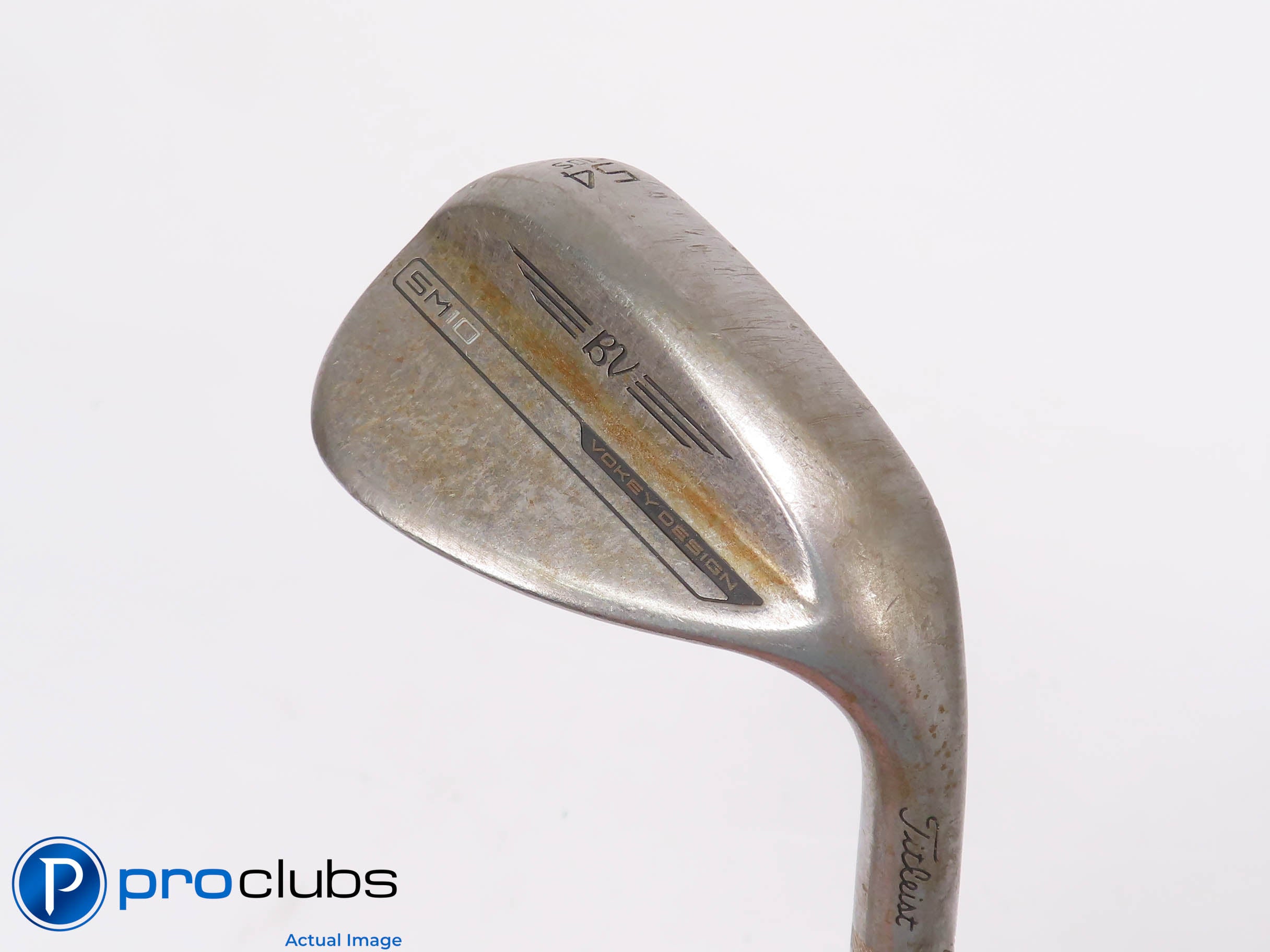 Nice Titleist Vokey SM10 RAW 54*(10*) WEDGE S-Grind S400 Stiff Flex Steel 458658