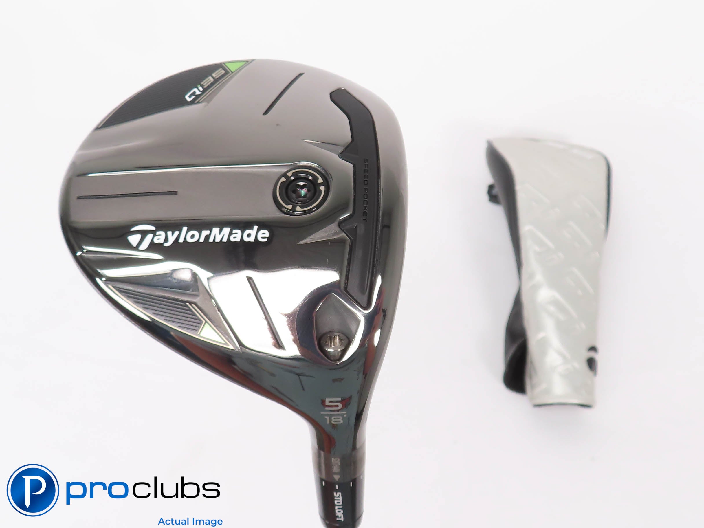 Nice Tour Issue TaylorMade Qi35 18* 5 WOOD w/HC Denali Black 80g TX-Flex 458639