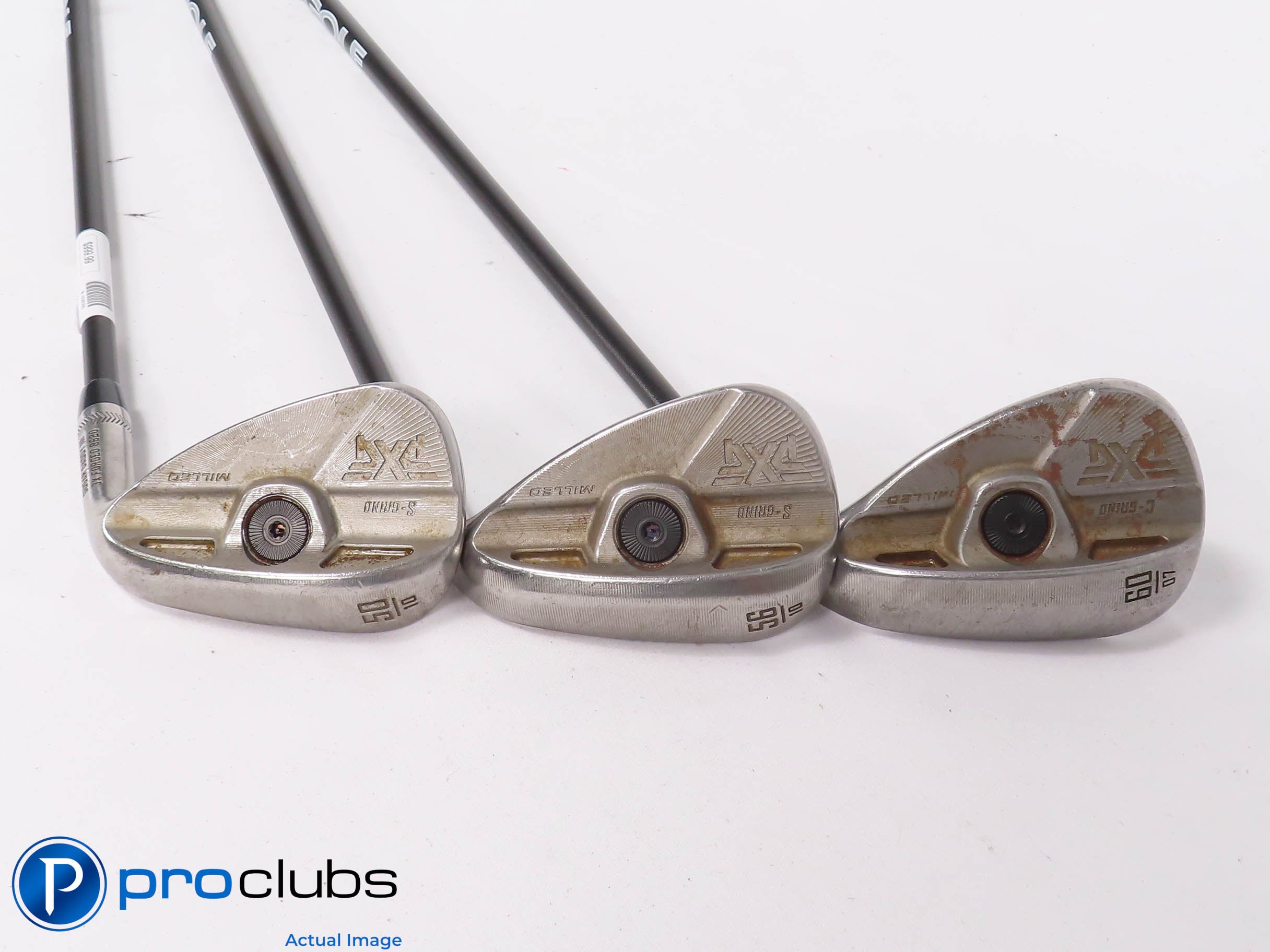 Tour Issue PXG Sugar Daddy III RAW 50*,56*,60* WEDGE SET LAGolf Stiff Flex Graph