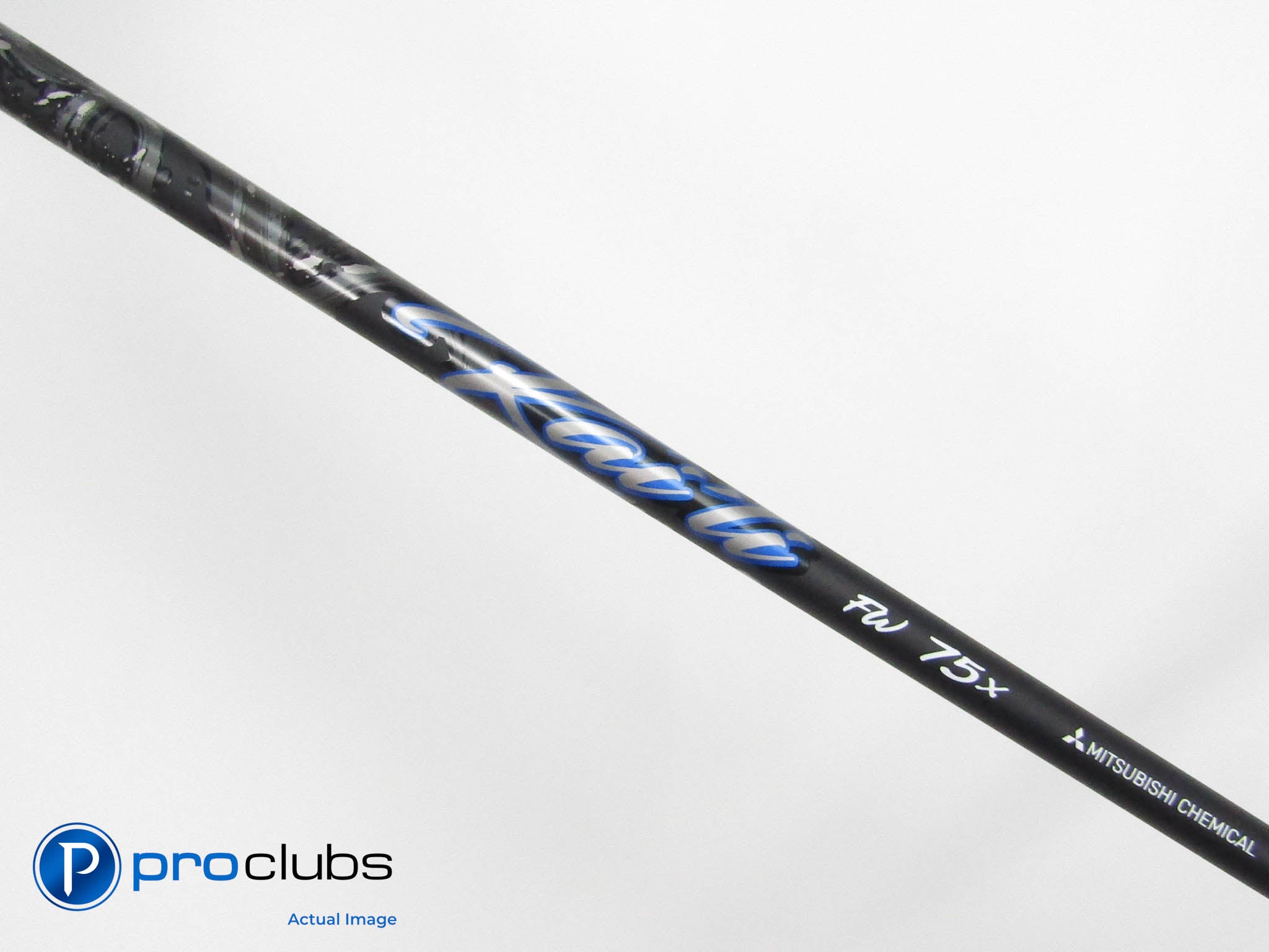 Mitsubishi Kai'li Dark Waves Blue FW 75 X Fairway Shaft-TaylorMade Tip #457366