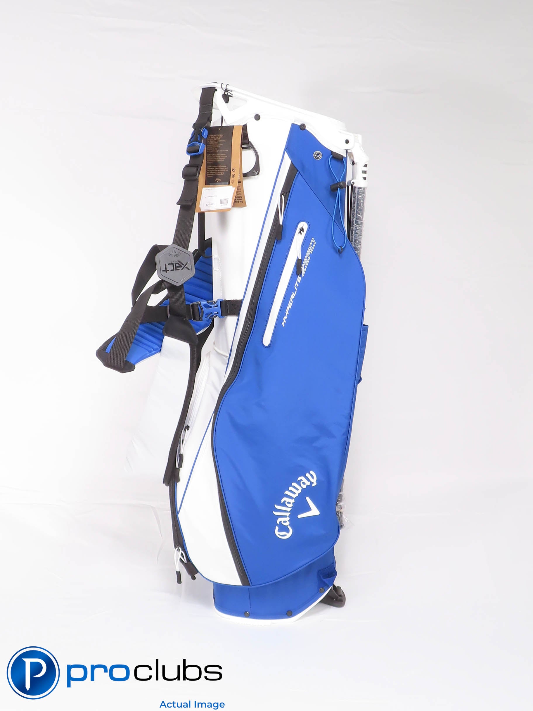 New! Callaway Hyperlite Zero Carry / Stand Bag w/ Rainhood - Blue / White 459335