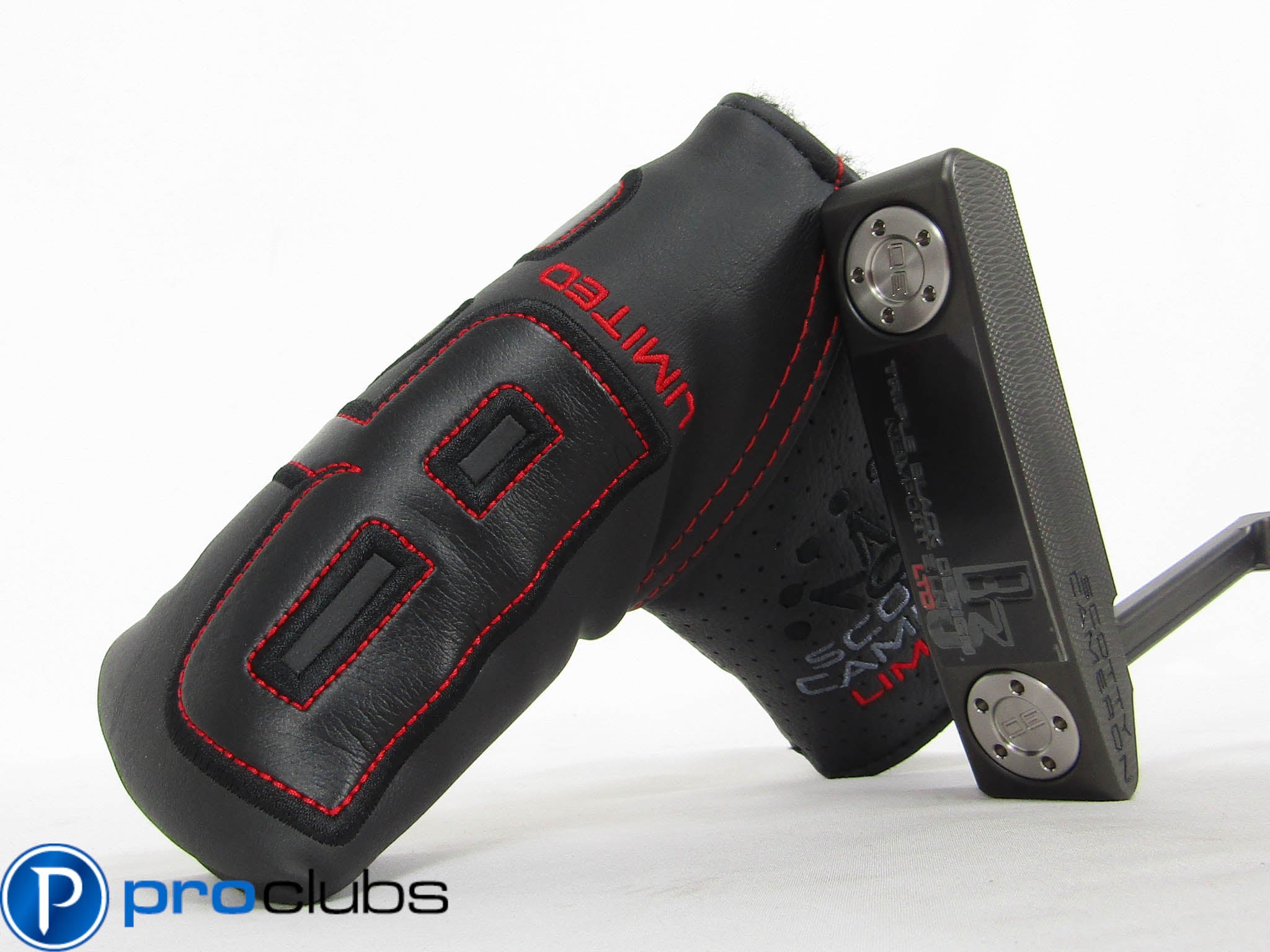 NEW SCOTTY CAMERON TRIPLE BLACK B3 NEWPORT 2 LN LONG NECK PUTTER 35" w/HC 452420