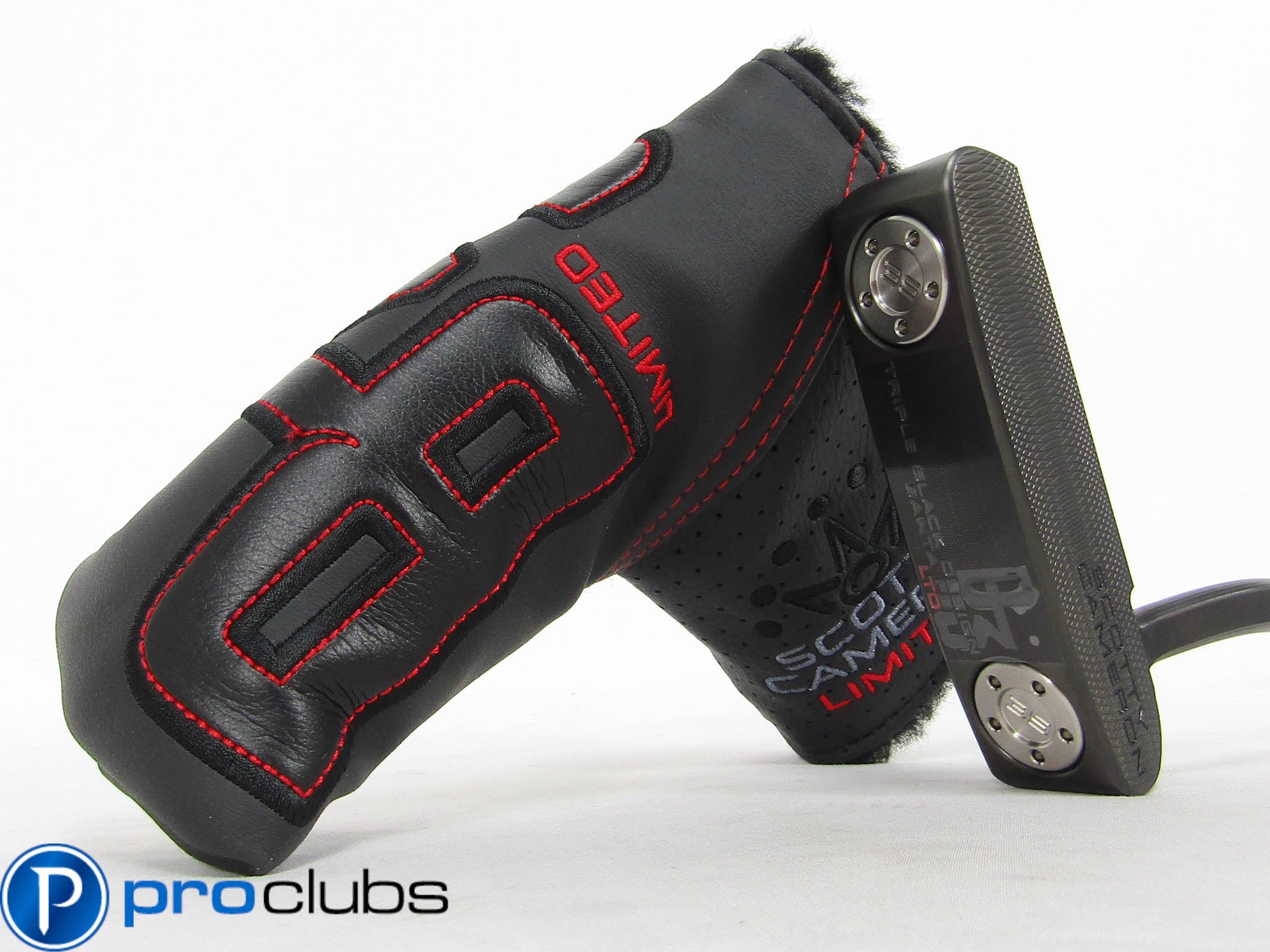 NEW SCOTTY CAMERON TRIPLE BLACK B3 SANTA FE PUTTER 34" w/HEADCOVER #452421