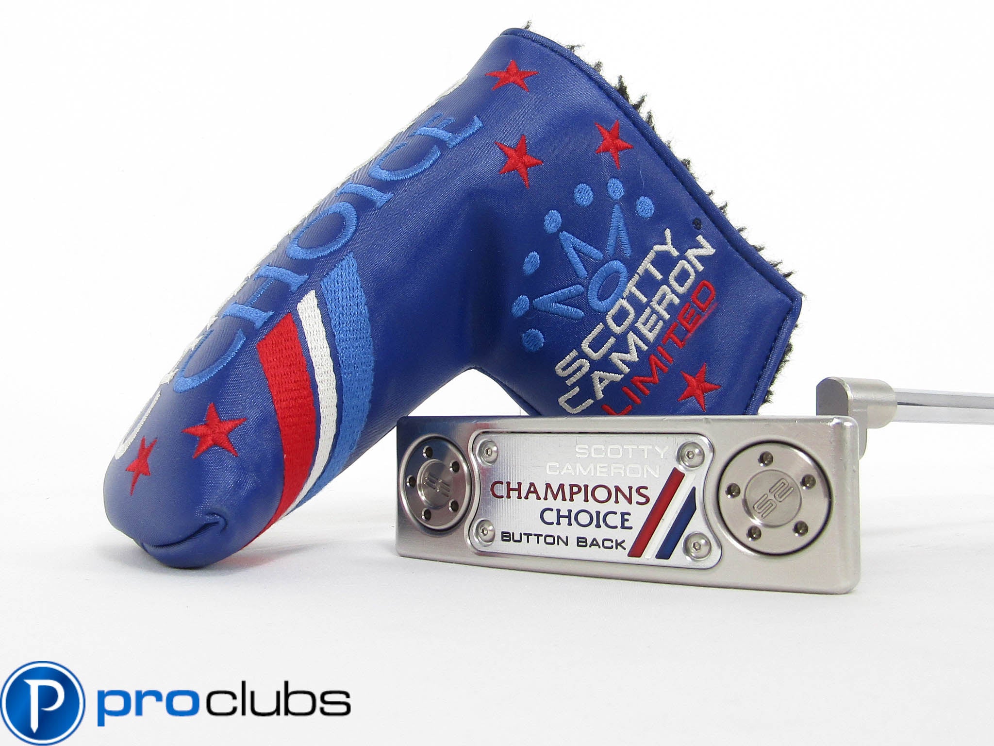 SCOTTY CAMERON CHAMPIONS CHOICE BUTTON BACK NEWPORT 2+ PUTTER w/HEADCOVER 450714