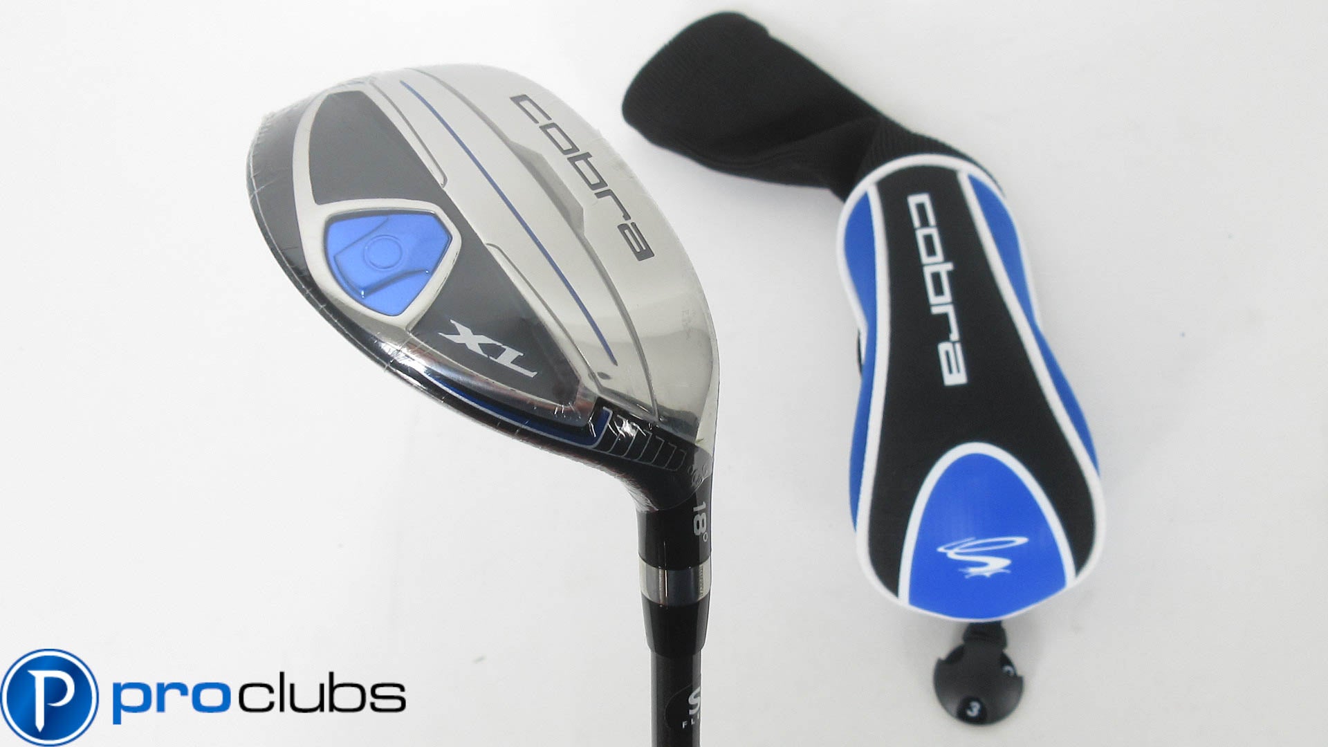 NEW COBRA GOLF XL 18* DEGREE #3 HYBRID STIFF FLEX w/ HEADCOVER #369995