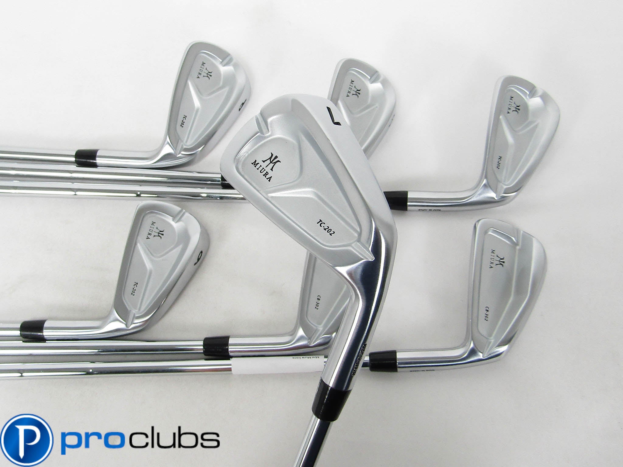 MINT! MIURA CB-302 / TC-202 COMBO IRONS 4-PW STEEL DYNAMIC GOLD TOUR ISSUE X100