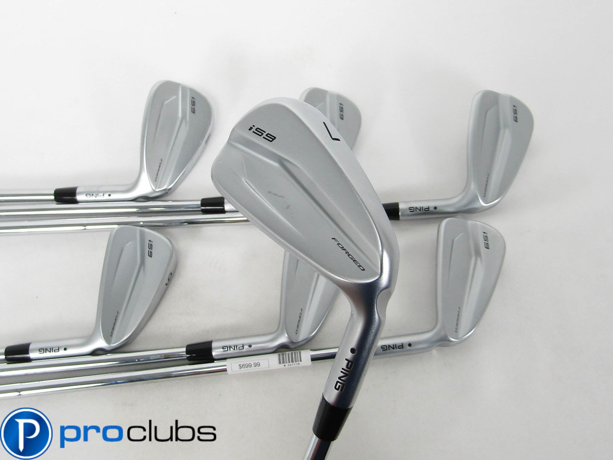 MINT! PING i59 BLACK DOT IRONS 4-PW STEEL DYNAMIC GOLD S300 STIFF FLEX #457716