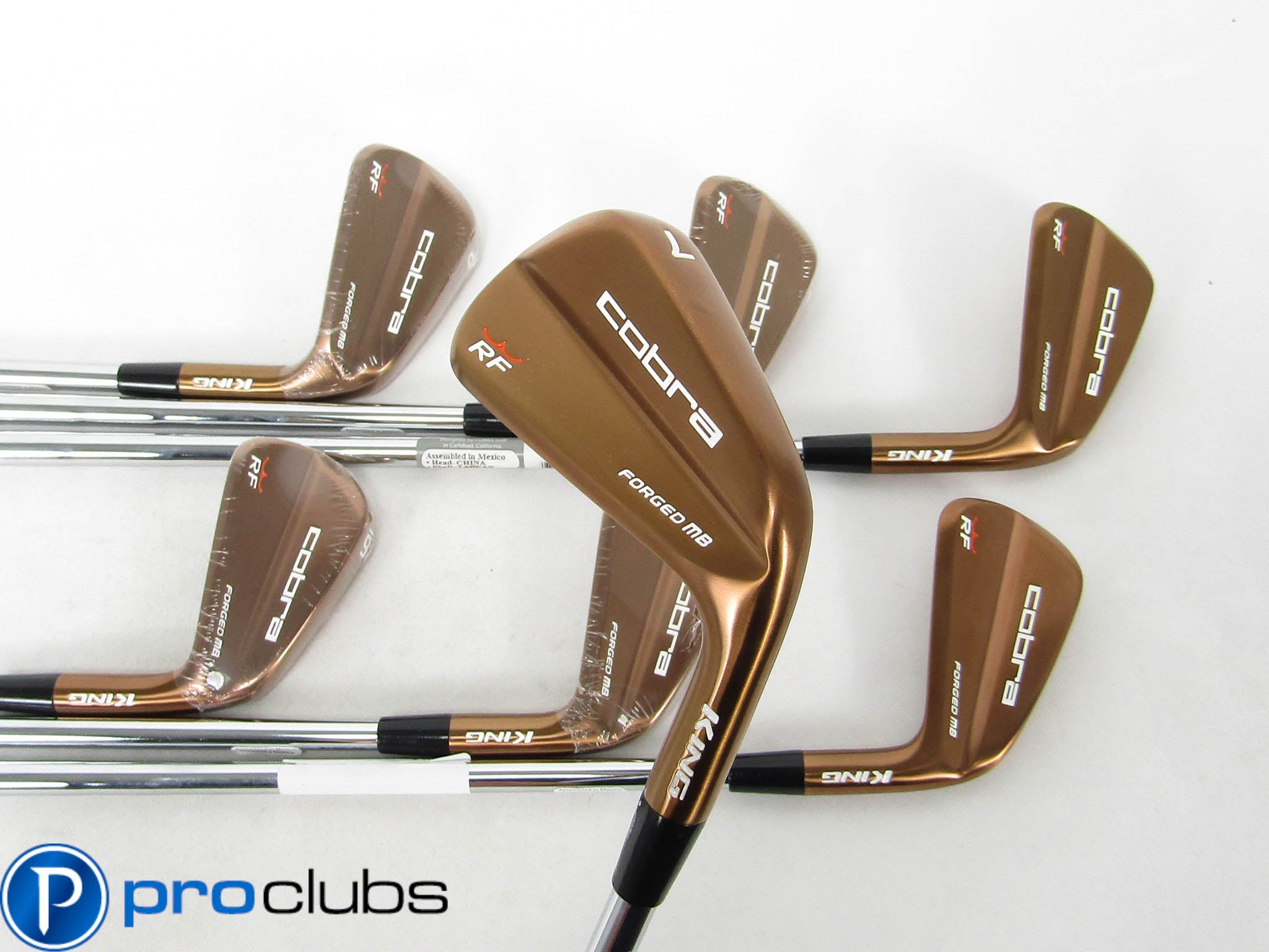 MINT! COBRA KING FORGED MB COPPER RF RICKY FOWLER IRONS 4-PW STEEL STIFF #457689
