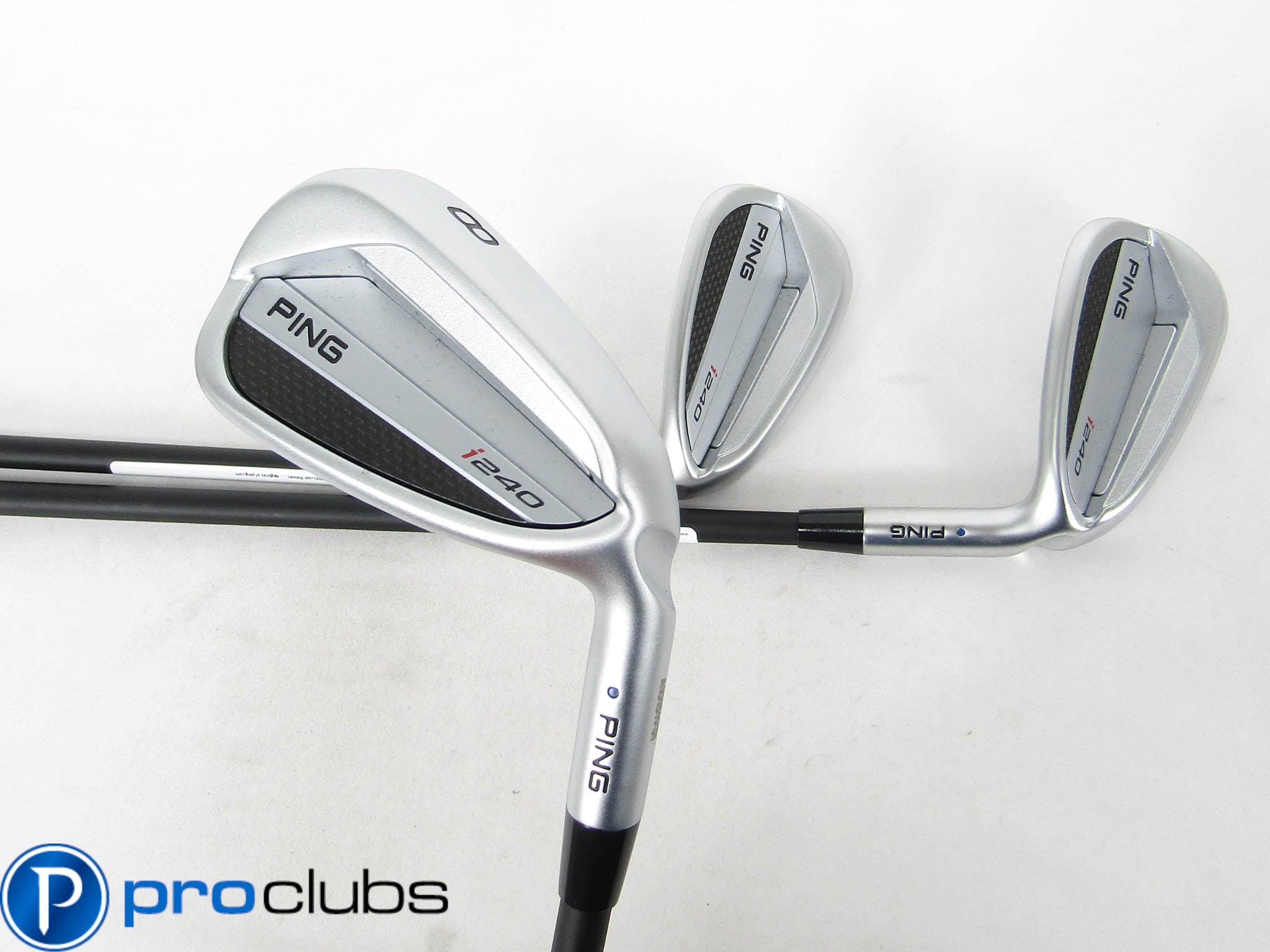 NEW PING i240 BLUE DOT IRONS 8-PW GRAPHITE SR SENIOR FLEX #458499