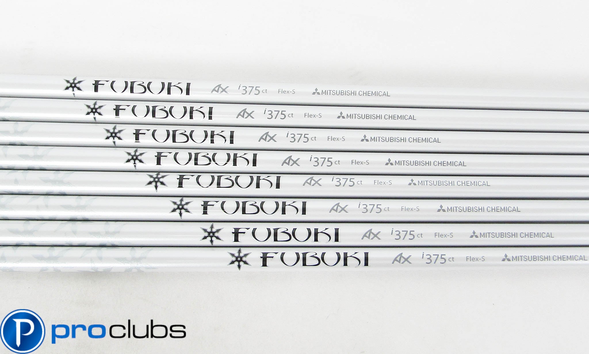 NEW MITSUBISHI FUBUKI AX i375 STIFF FLEX GRAPHITE IRON SHAFTS 3-PW .355 #451790