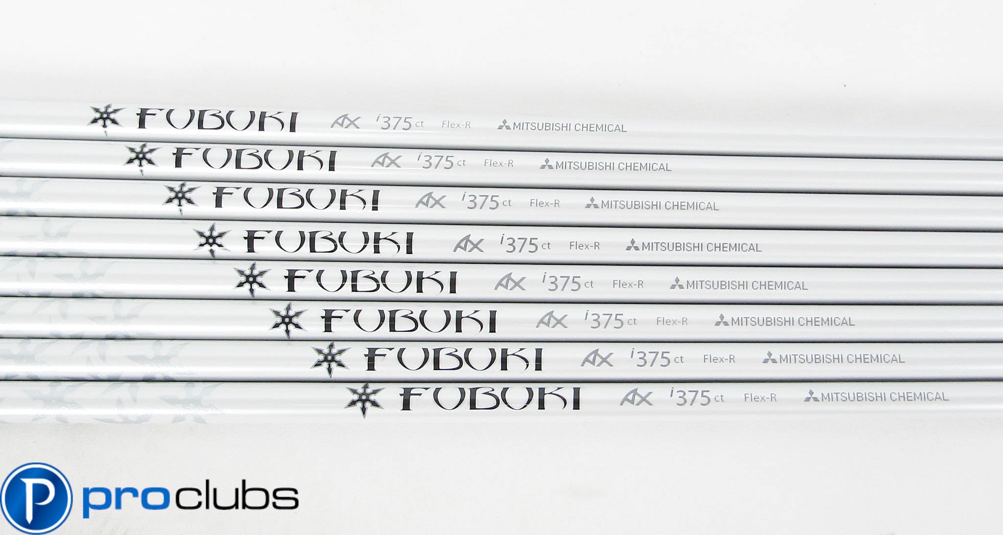 NEW MITSUBISHI FUBUKI AX i375 REGULAR FLEX GRAPHITE IRON SHAFTS 3-PW .355 451791