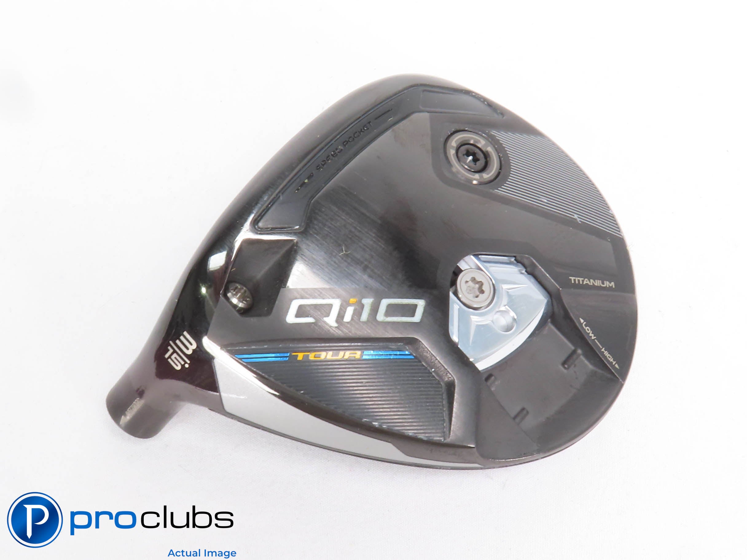 Nice! Left Handed TaylorMade Qi10 Tour 15* 3 Wood - Head Only - 429370