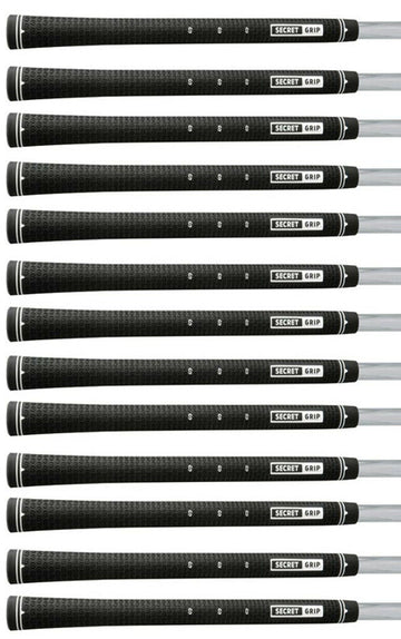 13pc SET BOCCIERI GOLF SECRET GRIP ORIGINAL BLACK COUNTER BALANCE GRIPS
