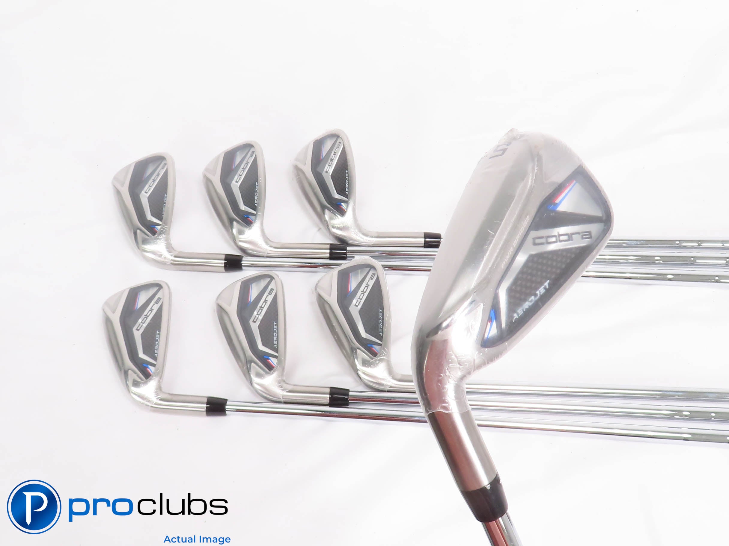 NEW Left Handed Cobra AEROJET 5-PW,GW IRON SET - Stiff Flex Steel -1/2" 422762