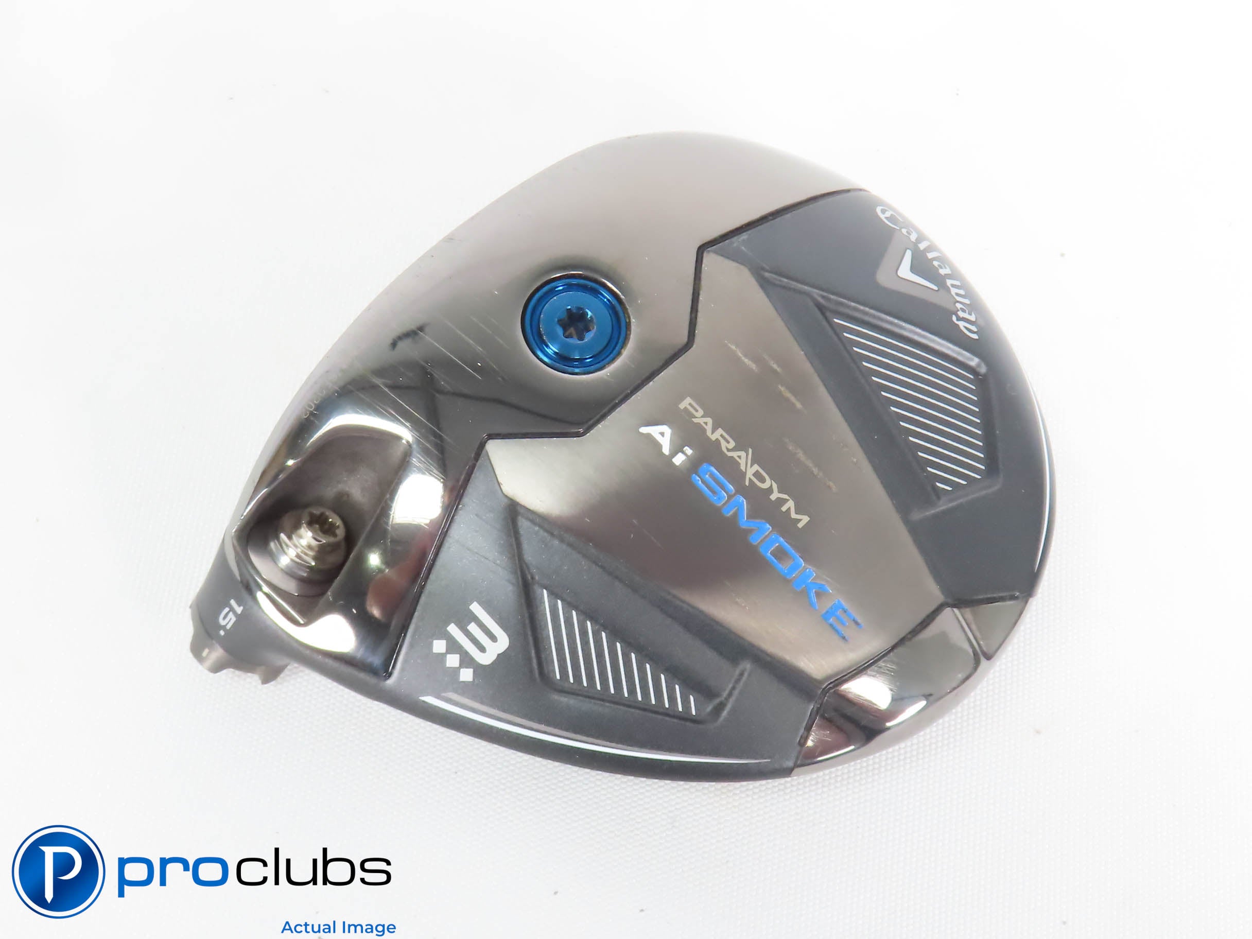 Nice Left Handed Callaway Ai Smoke Triple Diamond 15* 3 Wood HEAD ONLY 440361