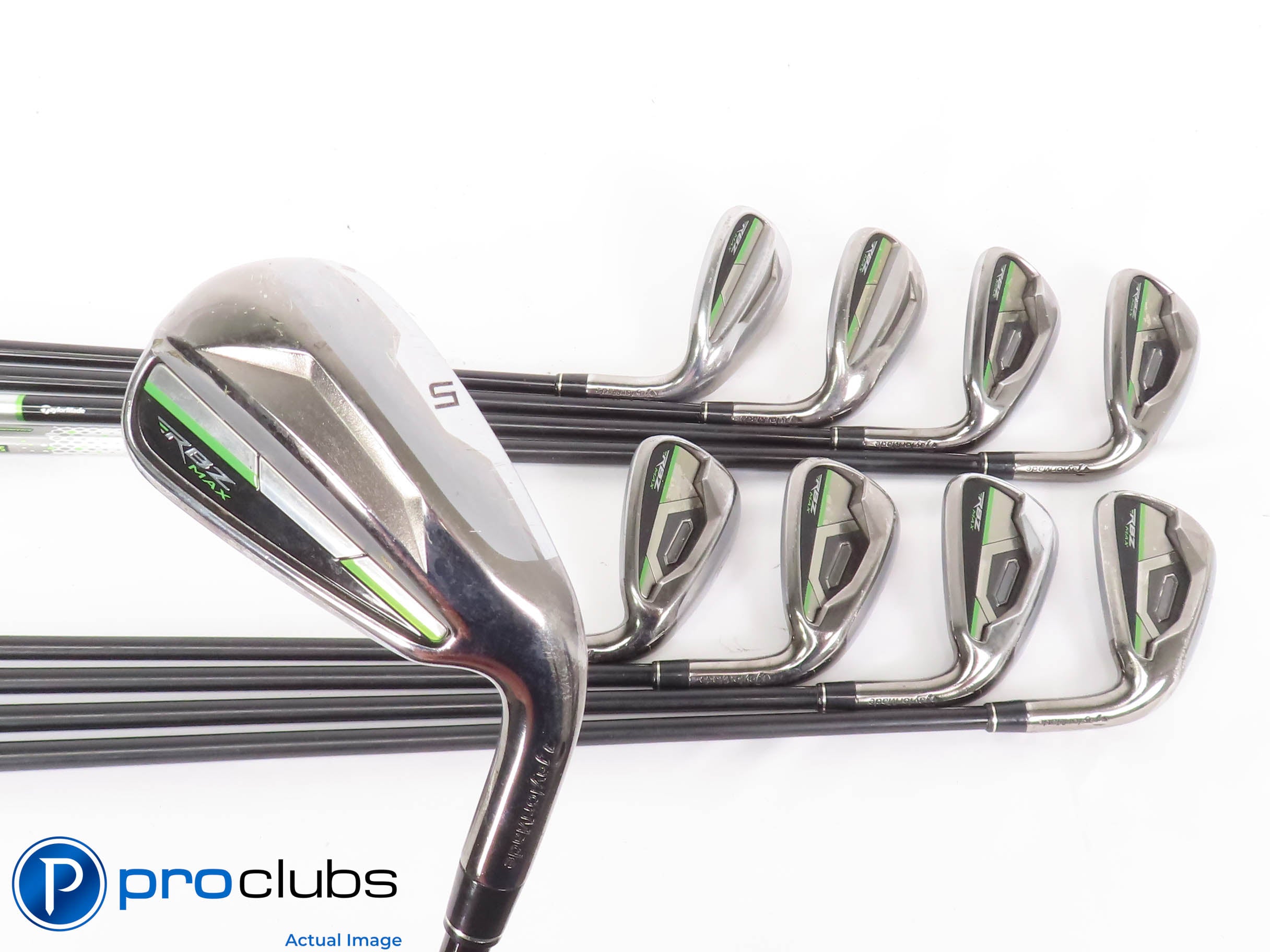 TaylorMade RBZ MAX 5-PW,AW,SW,LW IRON SET - Regular Flex Graphite +1/2" 441752