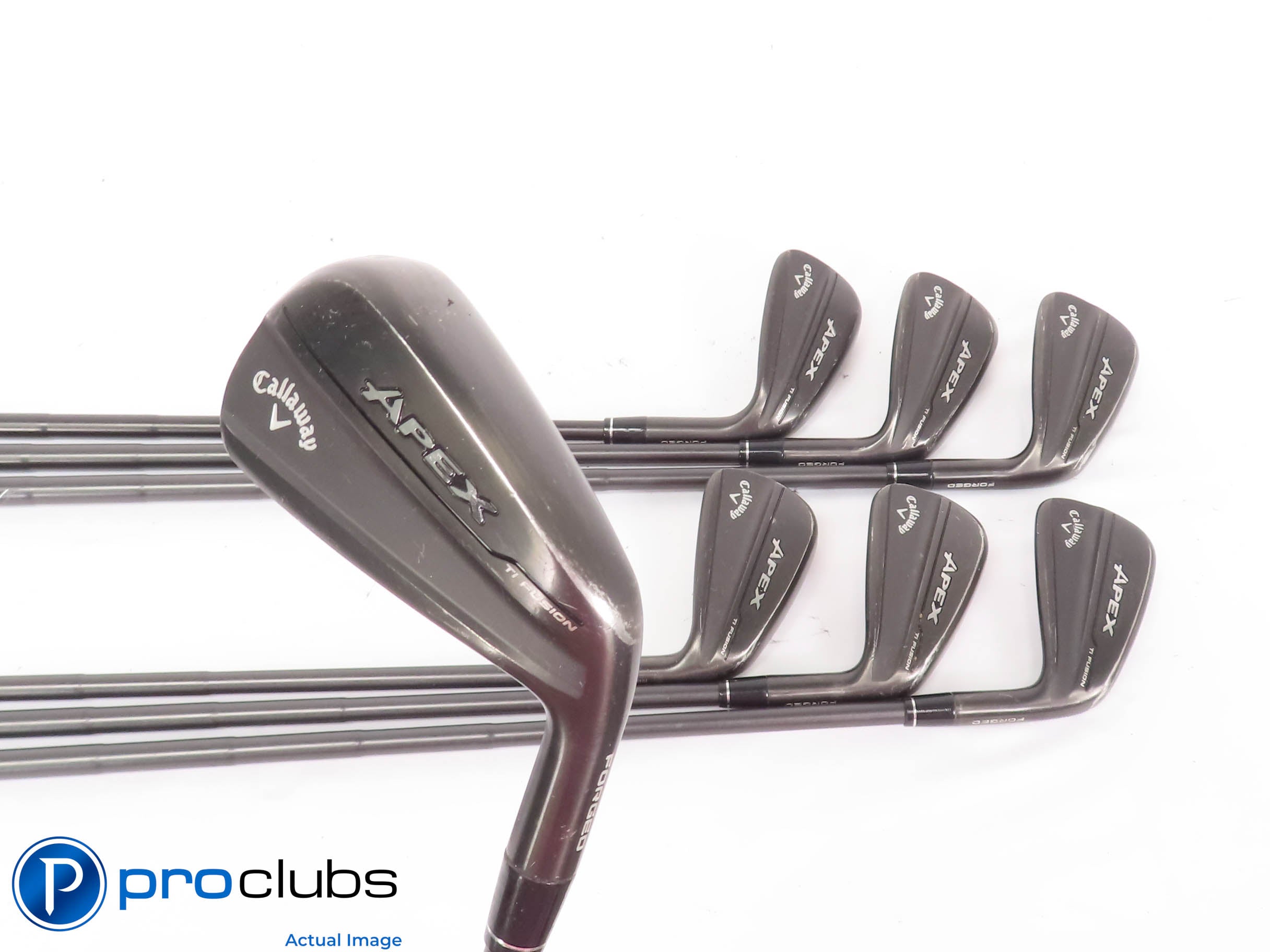 Nice Callaway '24 APEX TI FUSION 5-PW,AW IRON SET - S400 Stiff Flex +1/2" 444356
