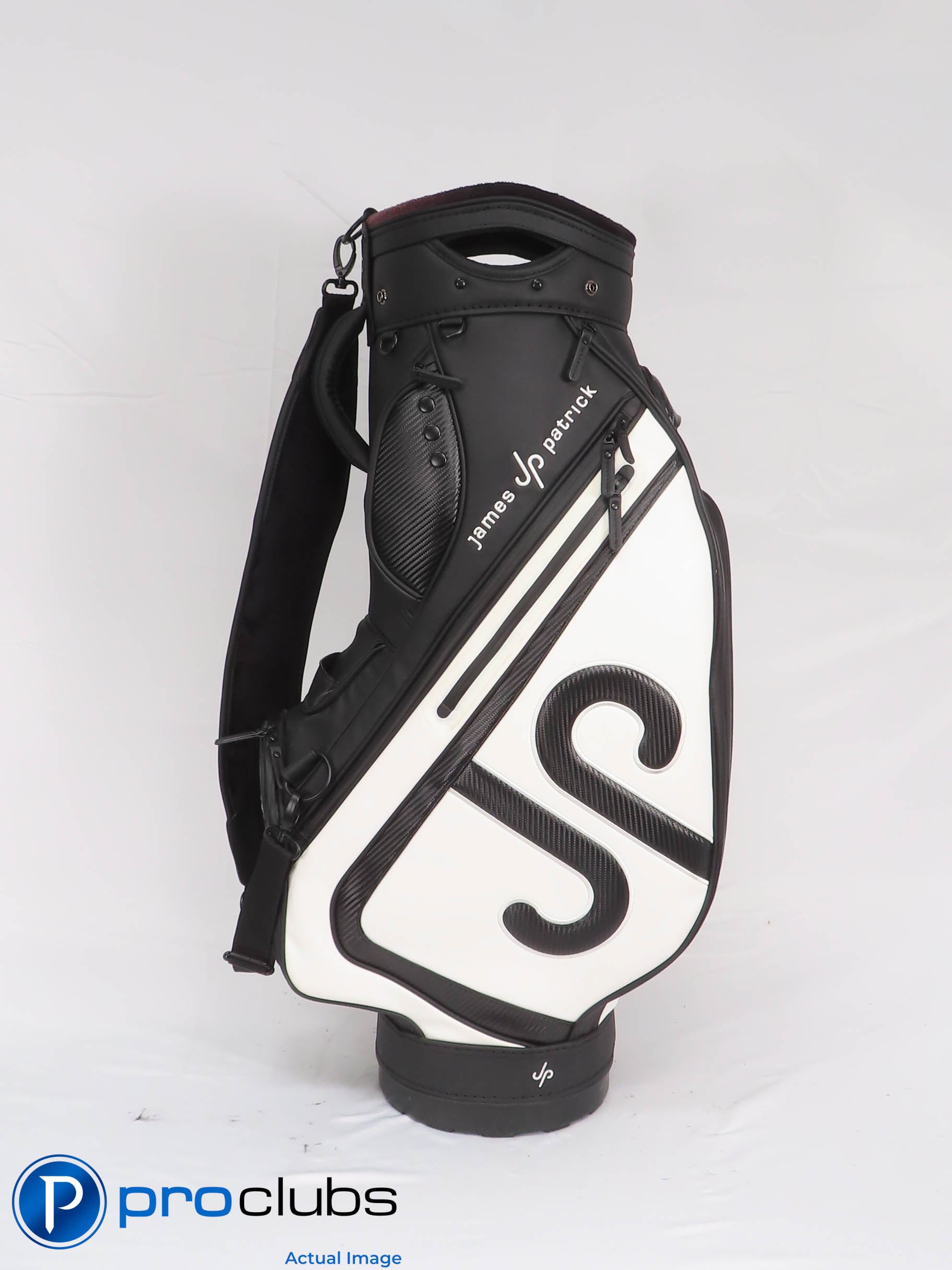 Nice JAMES PATRICK Staff Golf Bag - Black/White 444605