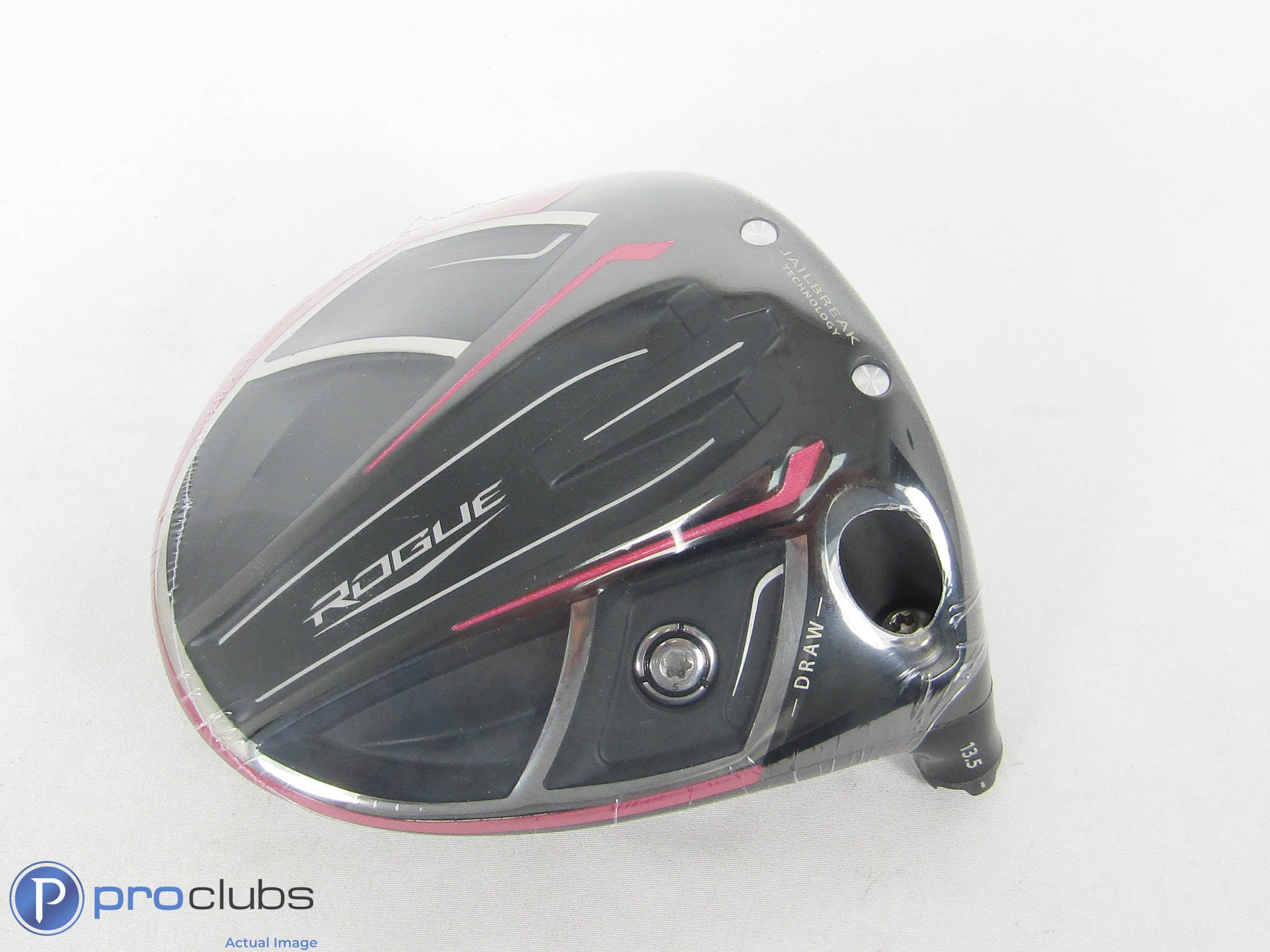 New! Callaway Custom Black/Pink Rogue Draw 13.5* Driver-Head Only-445157