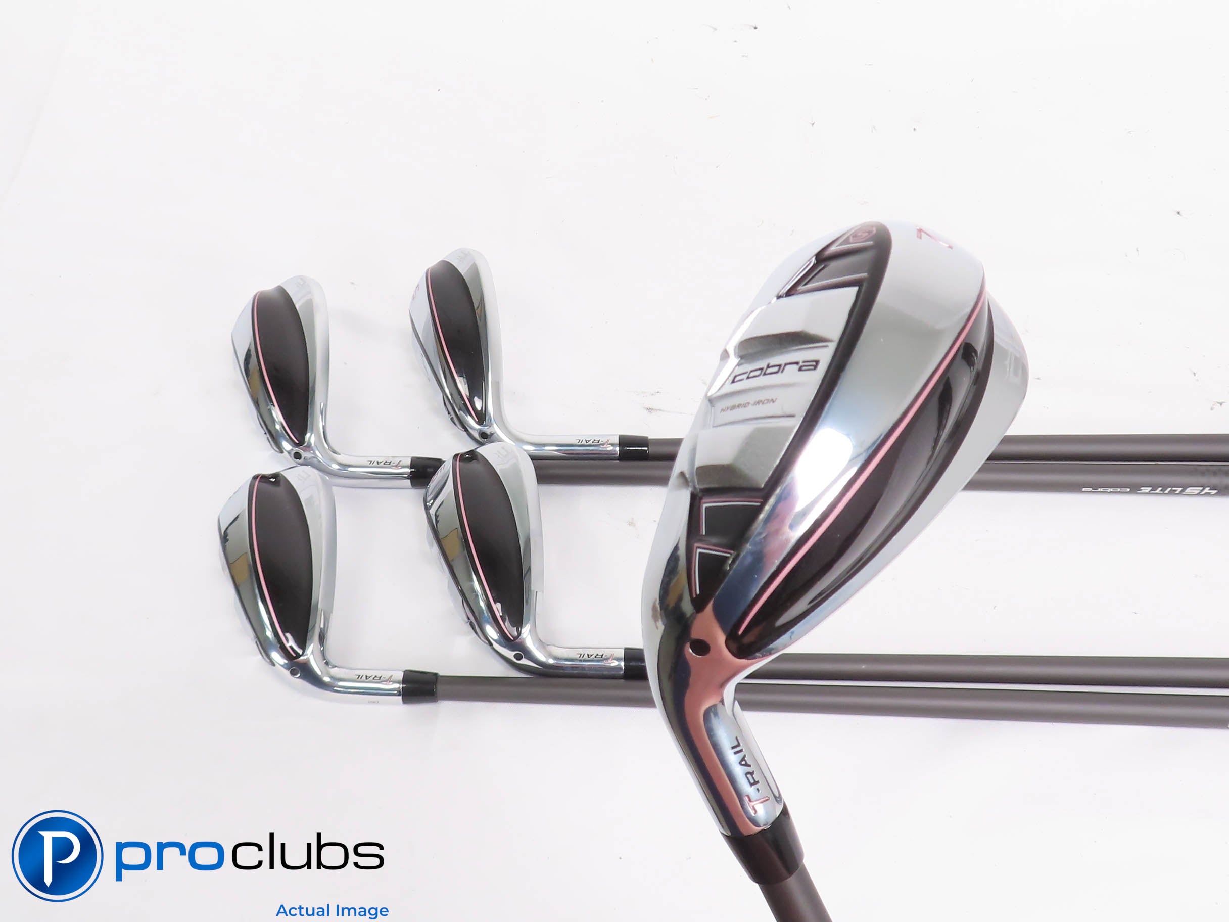 Left Handed Ladies Cobra '23 T-Rail 7-PW,SW Hybrid IRON SET - Senior Flex +1/2"