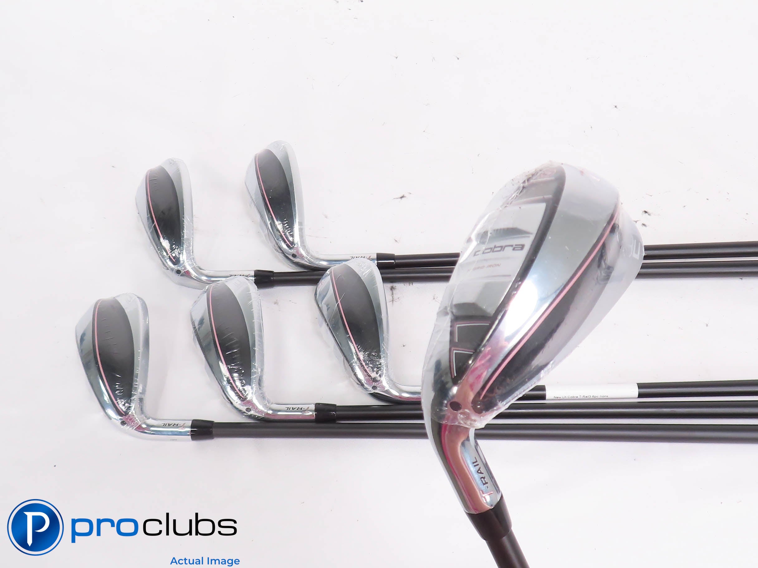 NEW Left Handed Ladies Cobra '23 T-RAIL 7-PW,GW,SW Hybrid IRON SET - Ladies Flex