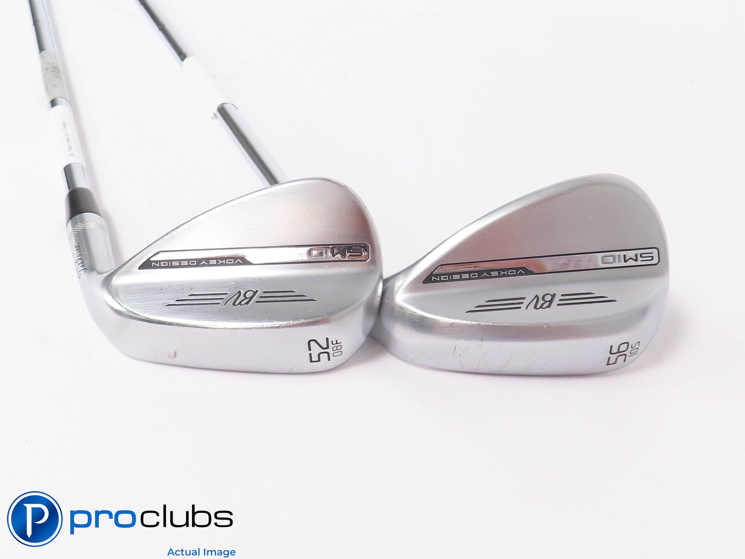 Nice Titleist Vokey SM10 Chrome 52*,56* WEDGE SET - Vokey Wedge Flex 447954
