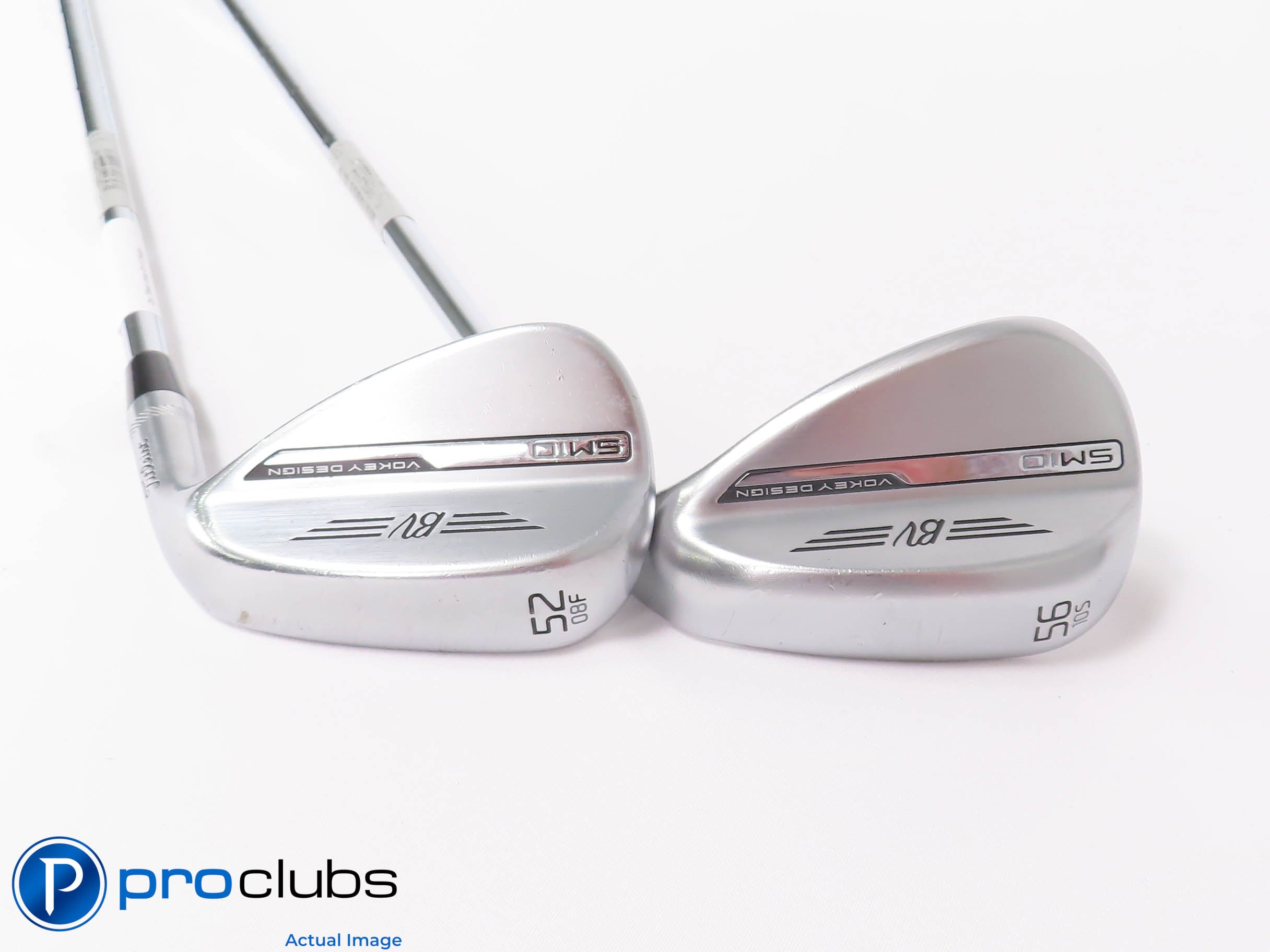 Nice Titleist Vokey SM10 Chrome 52*,56* WEDGE SET - Vokey Wedge Flex 447956