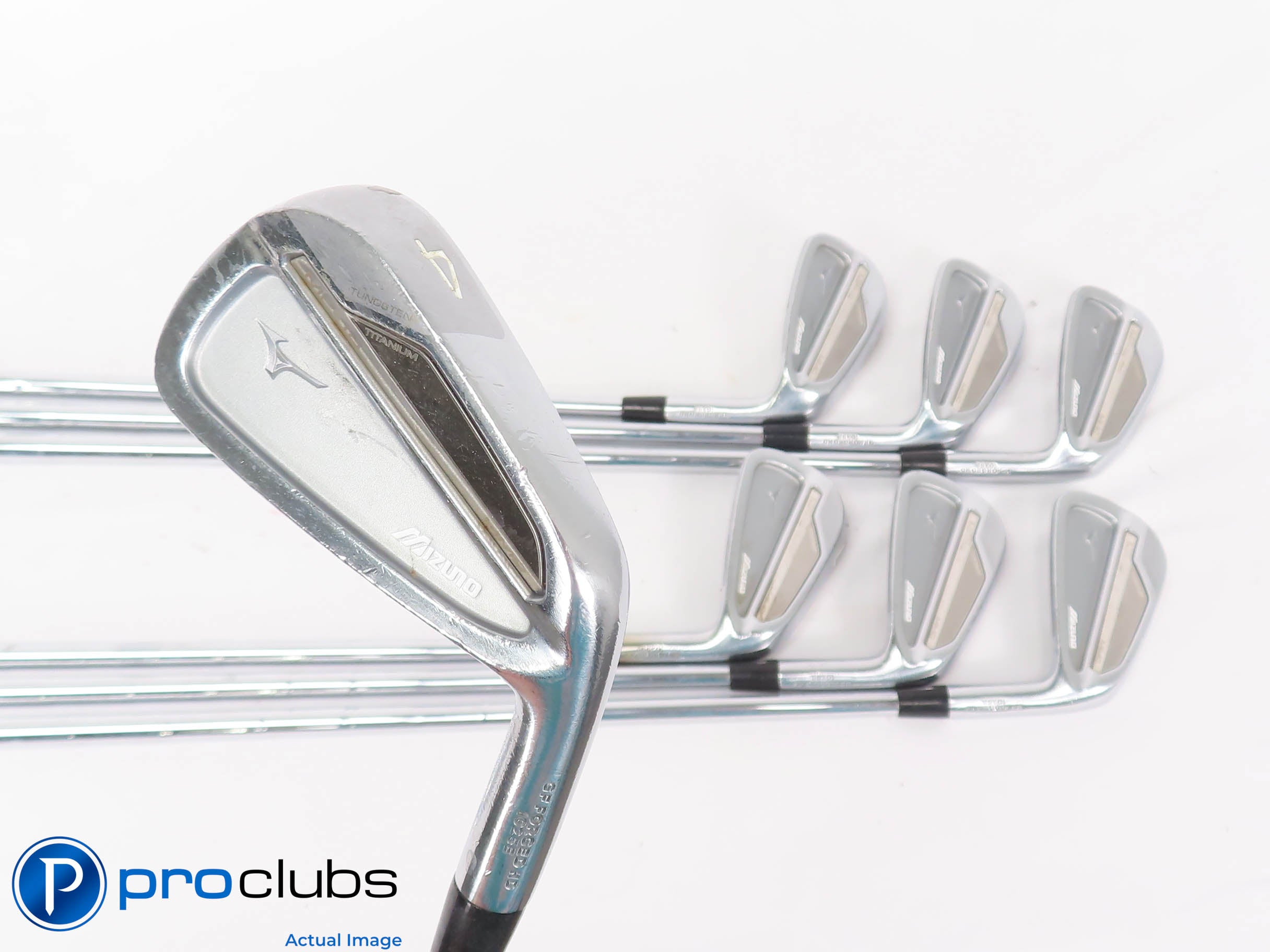 Mizuno MP-18 MMC Titanium 4-PW IRON SET - KBS Tour 120 Stiff Flex +1/2" 447999