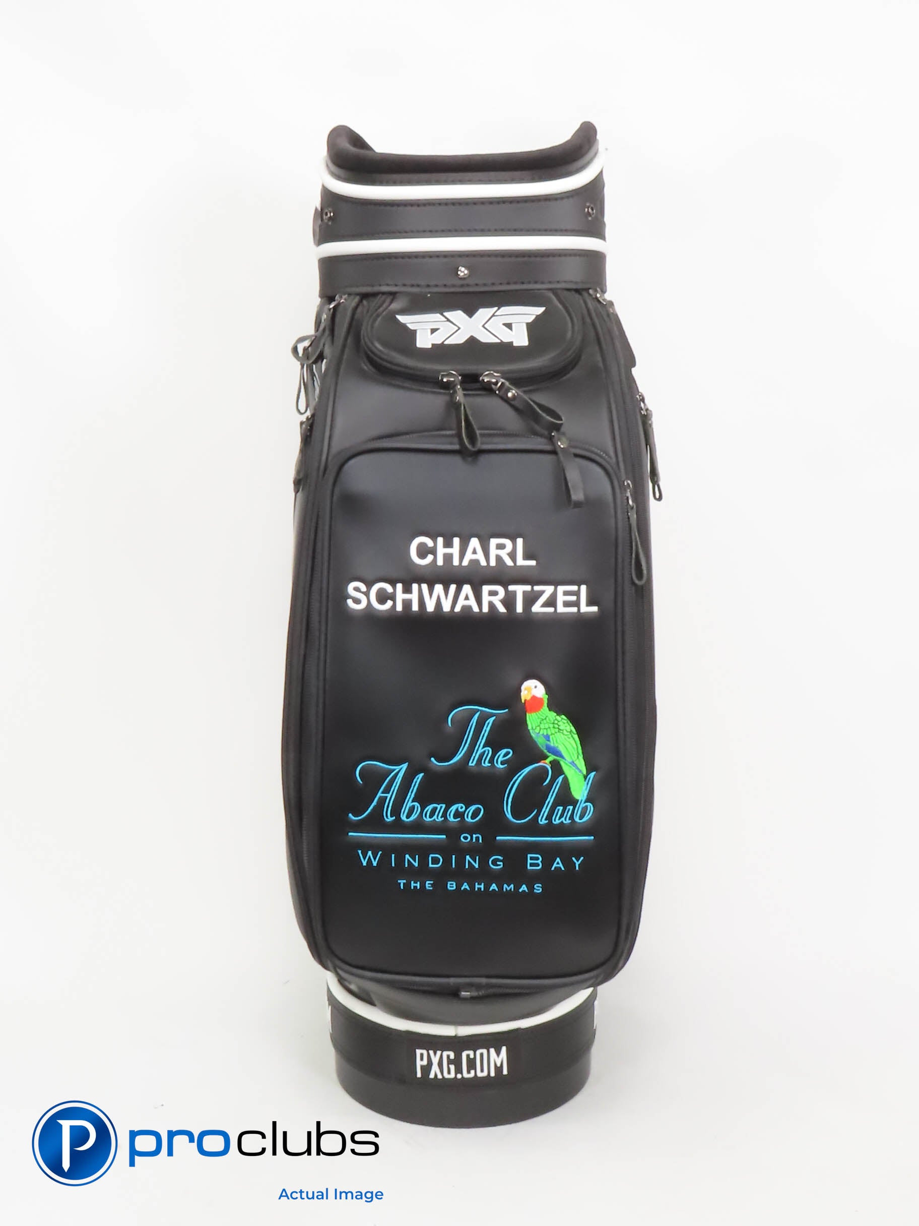golf bag rain hood black PXG "Charl Schwartzel" Black Staff Bag w/Rain Hood