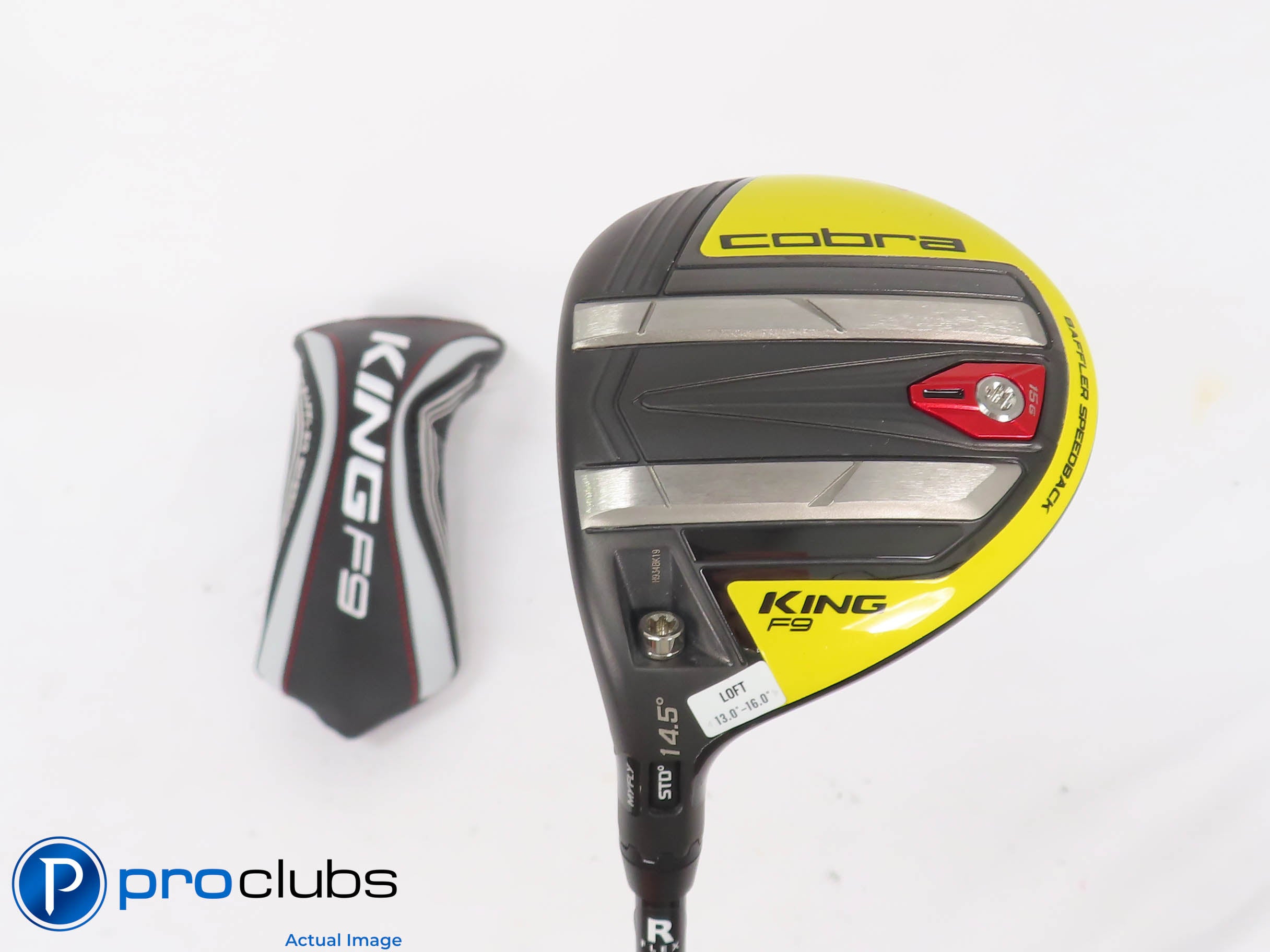 Mint Left Handed Cobra KING F9 14.5* 3-4 WOOD w/HC Atmos 7R Regular Flex 448874