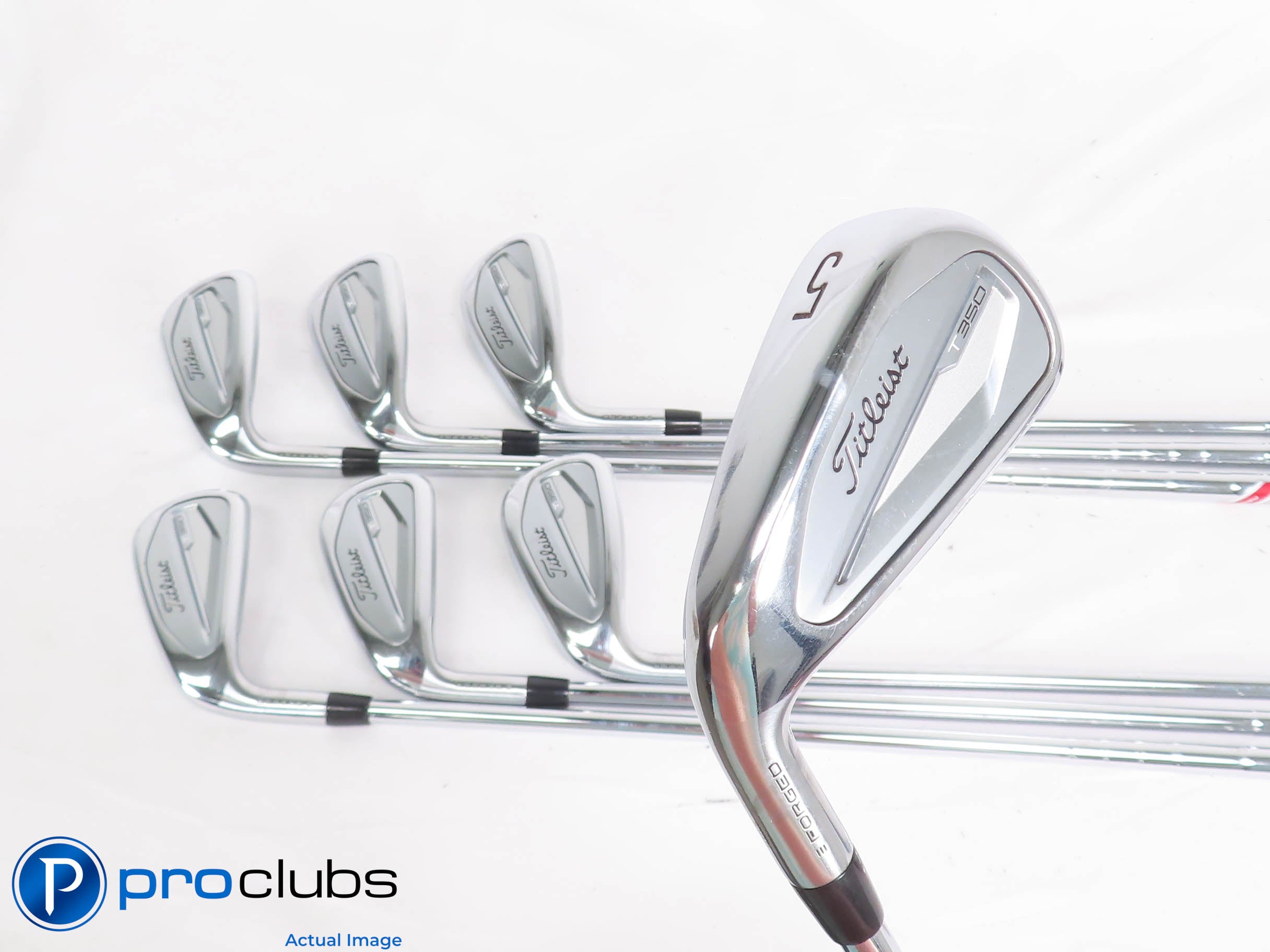 Nice Left Handed Titleist 23 T350 5-PW,GW IRON SET AMT Regular Flex Steel 448012