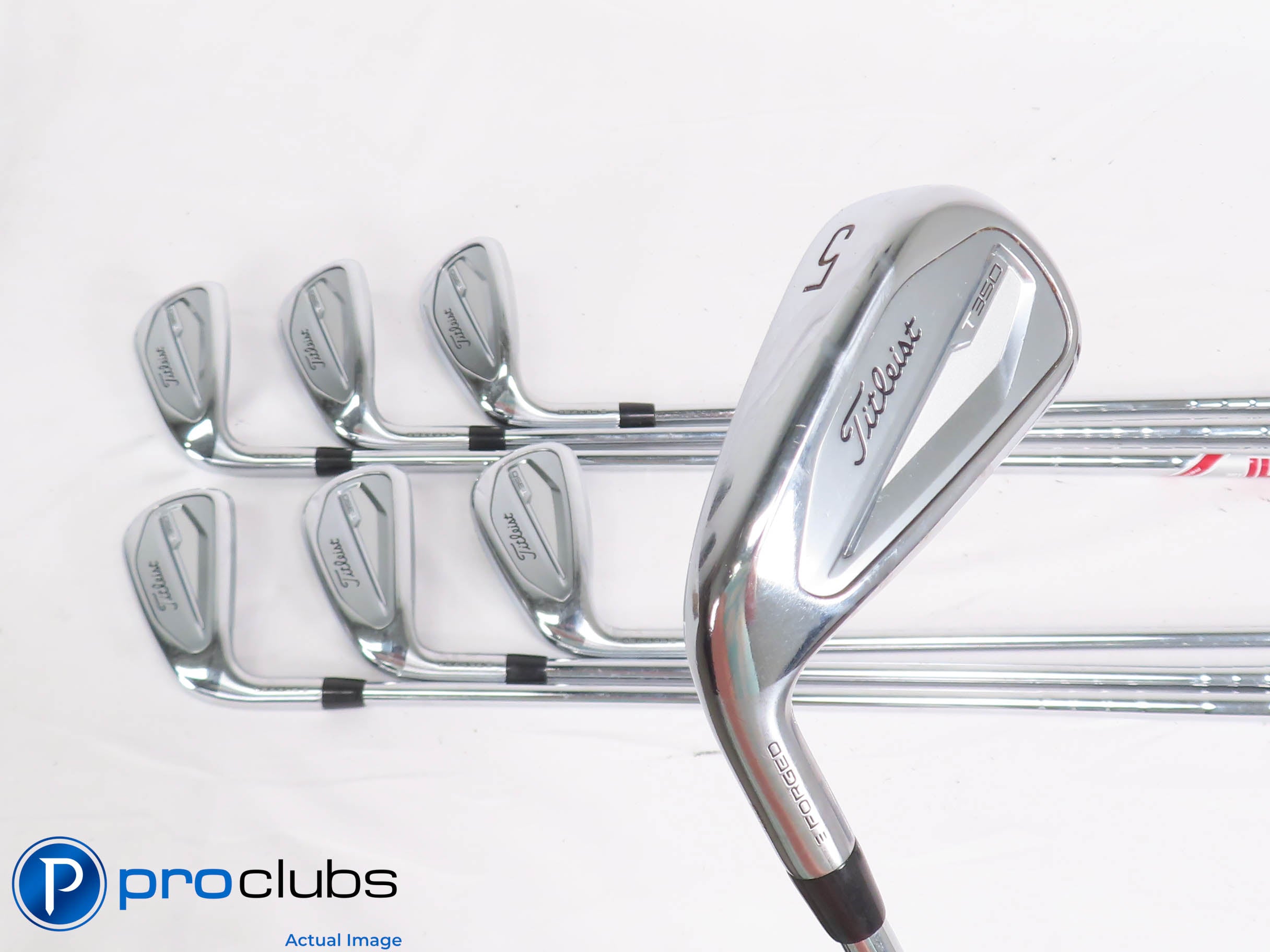 Nice Left Handed Titleist 23 T350 5-PW,GW IRON SET AMT Regular Flex Steel 448002