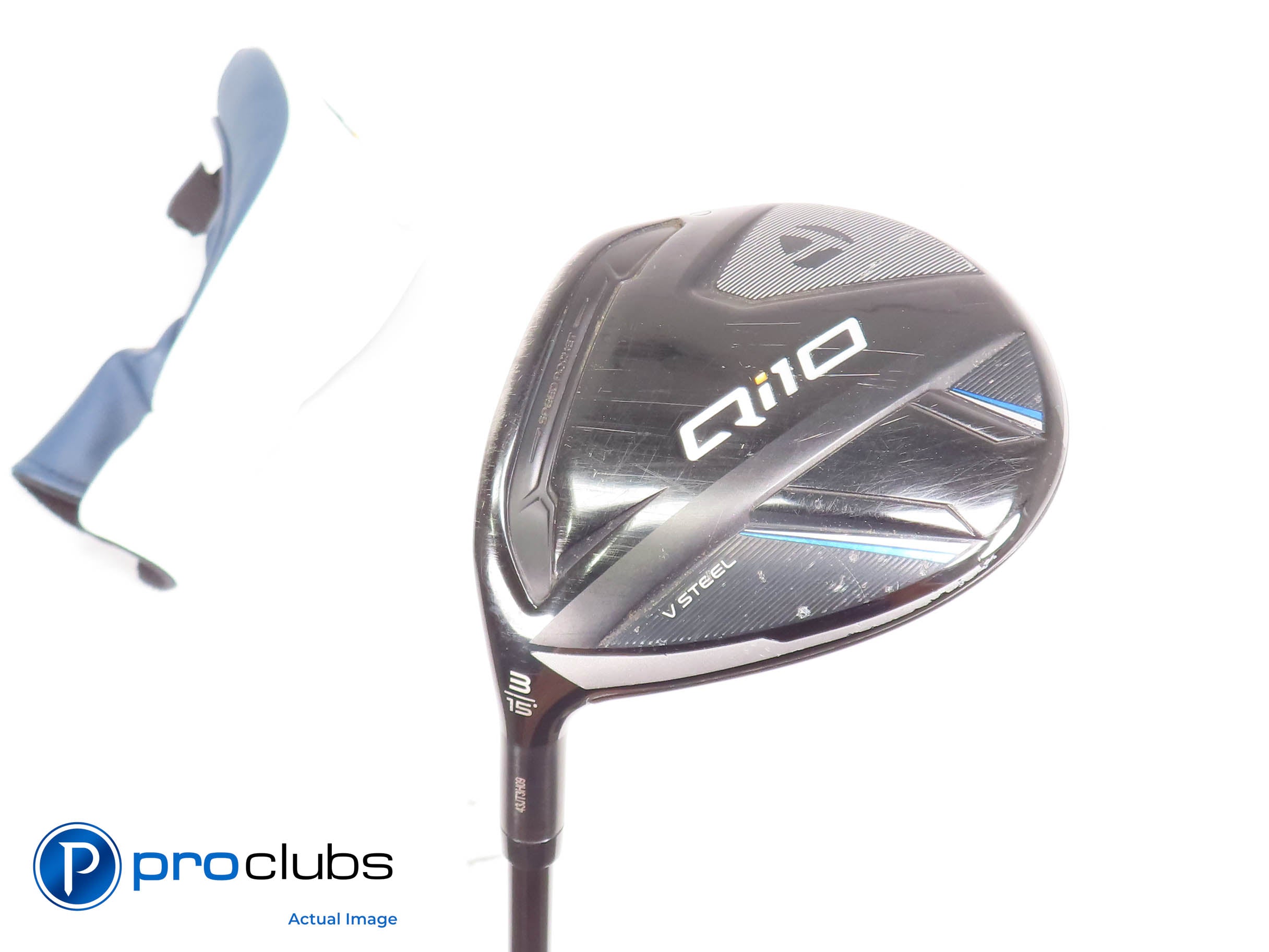 Left Handed TaylorMade Qi10 15* 3 Wood w/HC - Ventus TR Blue 6-S Stiff #449847