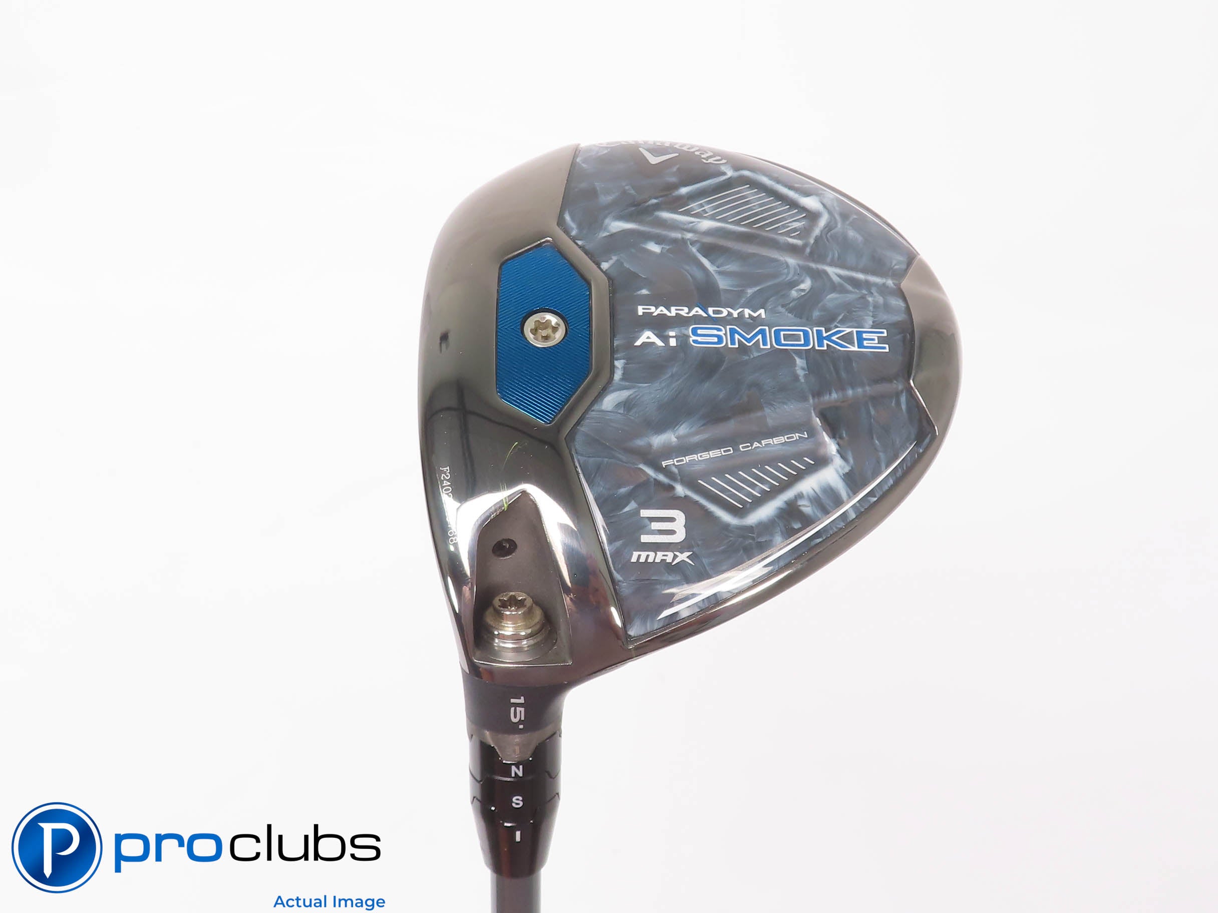 Left Handed Callaway Ai Smoke MAX 15* 3 Wood - Denali Blue 60g Regular - 450753