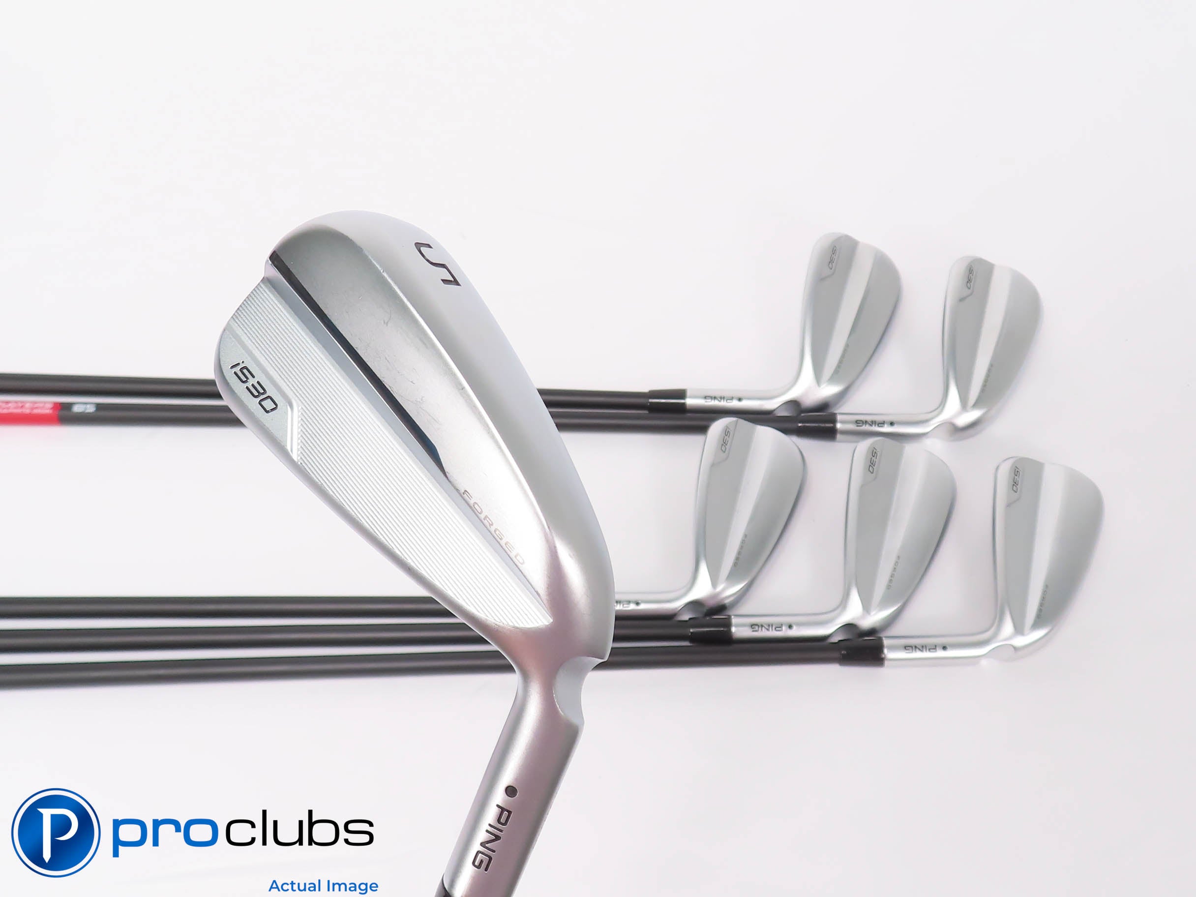 Nice Ping i530 5-PW IRON SET Black Dot KBS PGI 85 Stiff Flex Graphite +1" 450246