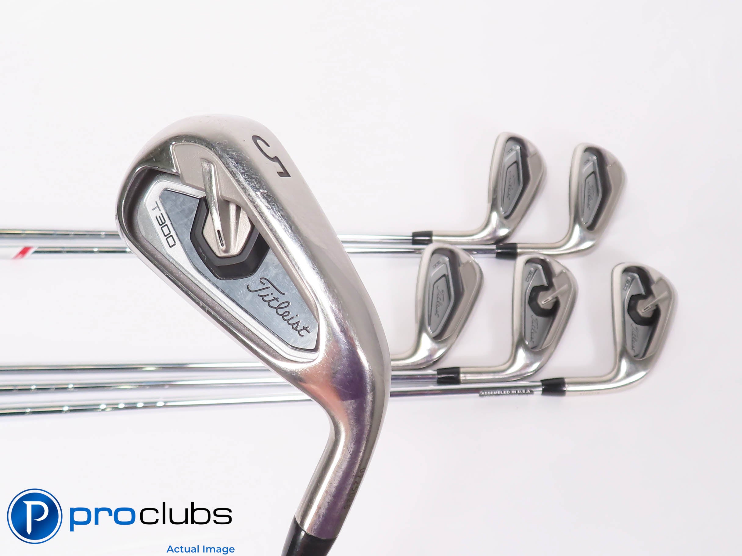 Nice Titleist '19 T300 5-PW IRON SET - AMT Red Regular Flex Steel +1/2" 450749
