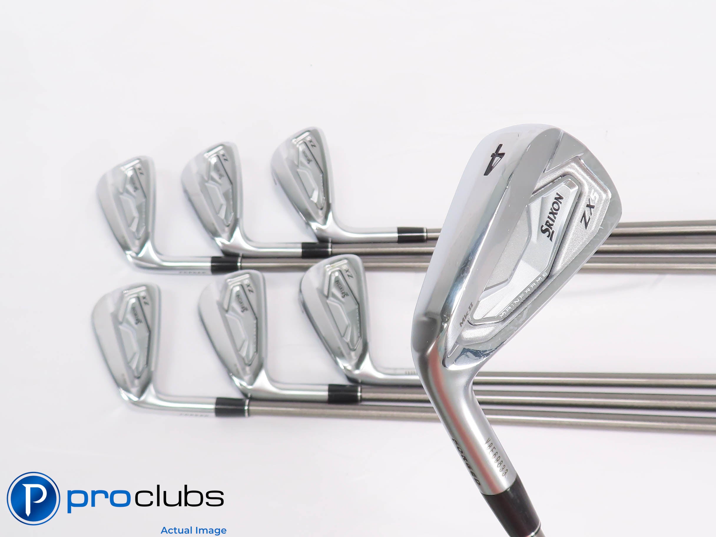 Left Handed Srixon ZX5 MKII 4-PW IRON SET - Steelfiber Stiff Flex +1/2" 449000