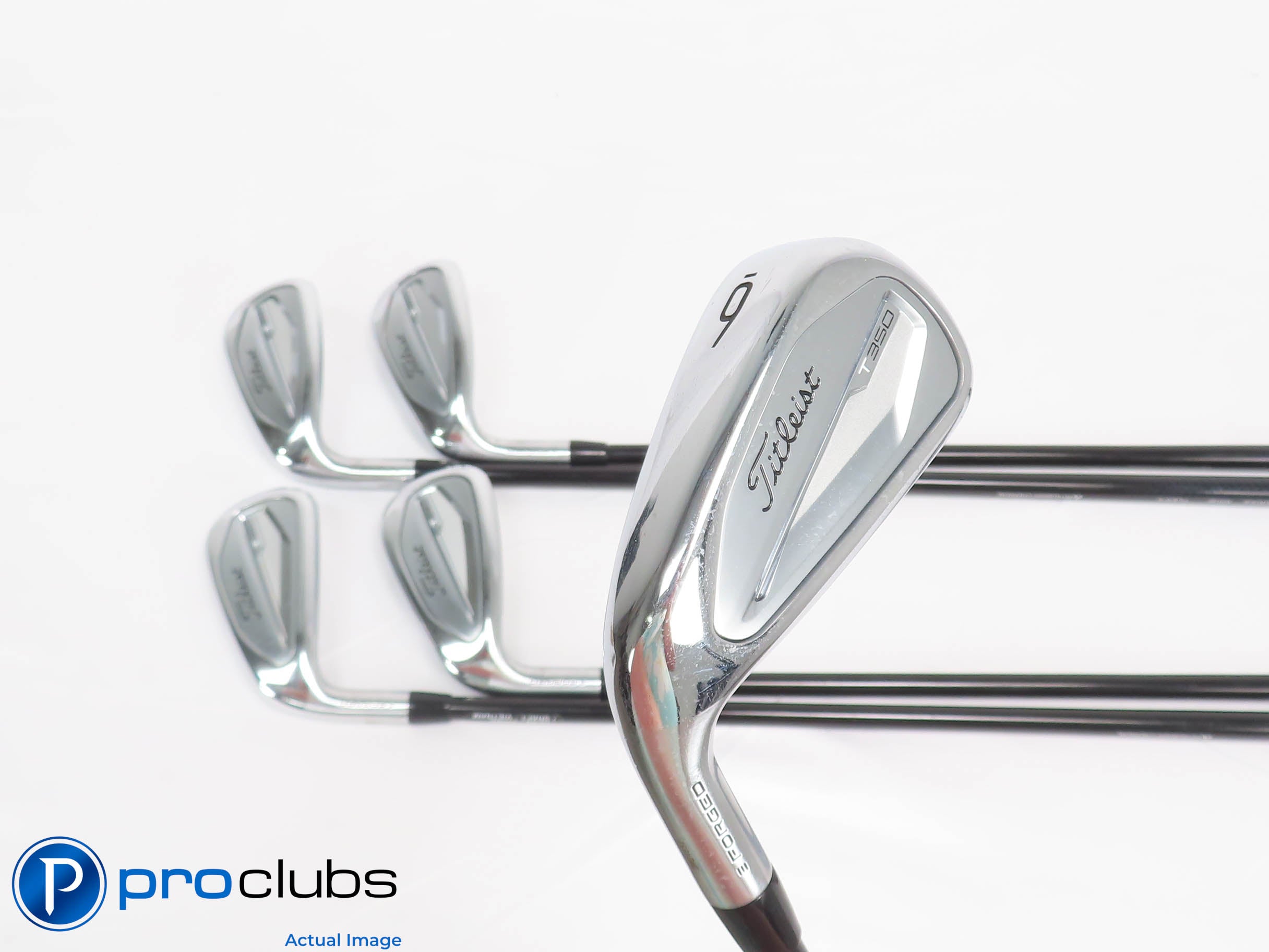 Nice Left Handed Titleist '23 T350 6-PW IRON SET - Senior Flex Graphite 449869